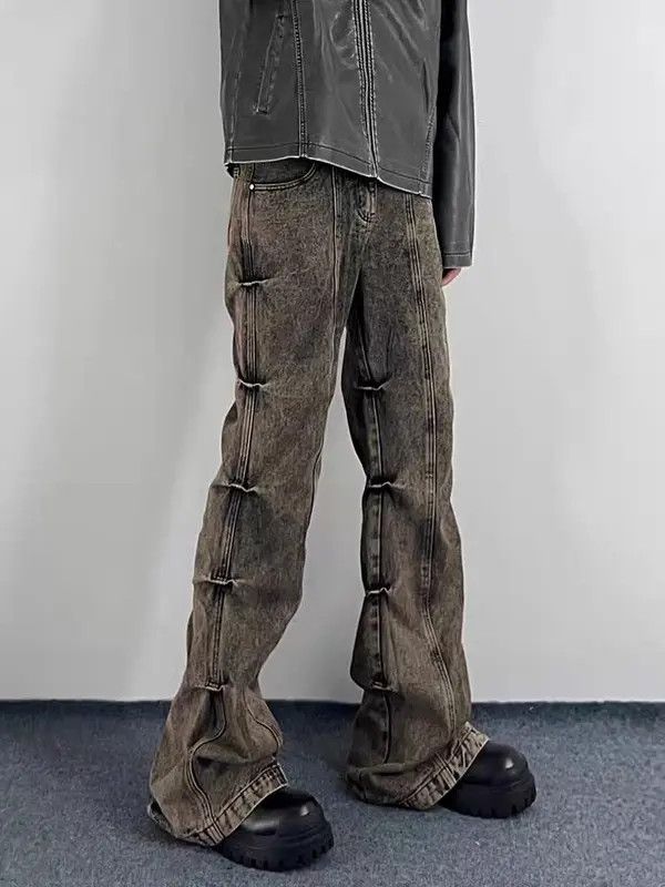 VIBE Street grunge washed micro-flared jeans Size US 34 / EU 50 - 4 Thumbnail