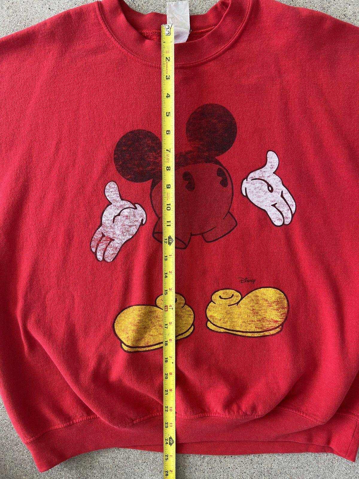 Disney × Junk Food 1990s Red Junk Food Mickey Mouse Crewneck Sweatshirt Unisex Size US L / EU 52-54 / 3 - 5 Thumbnail