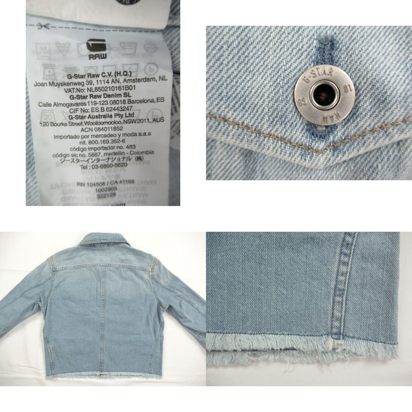 G-Star G-Star D-Staq Deconstructed Denim Jacket Light Aged M Womens Blue Denim Jacket Size M / US 6-8 / IT 42-44 - 8 Thumbnail