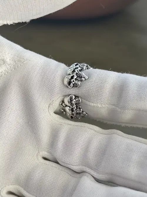 Ring Of Fire Punk skull ring Size ONE SIZE - 3 Thumbnail