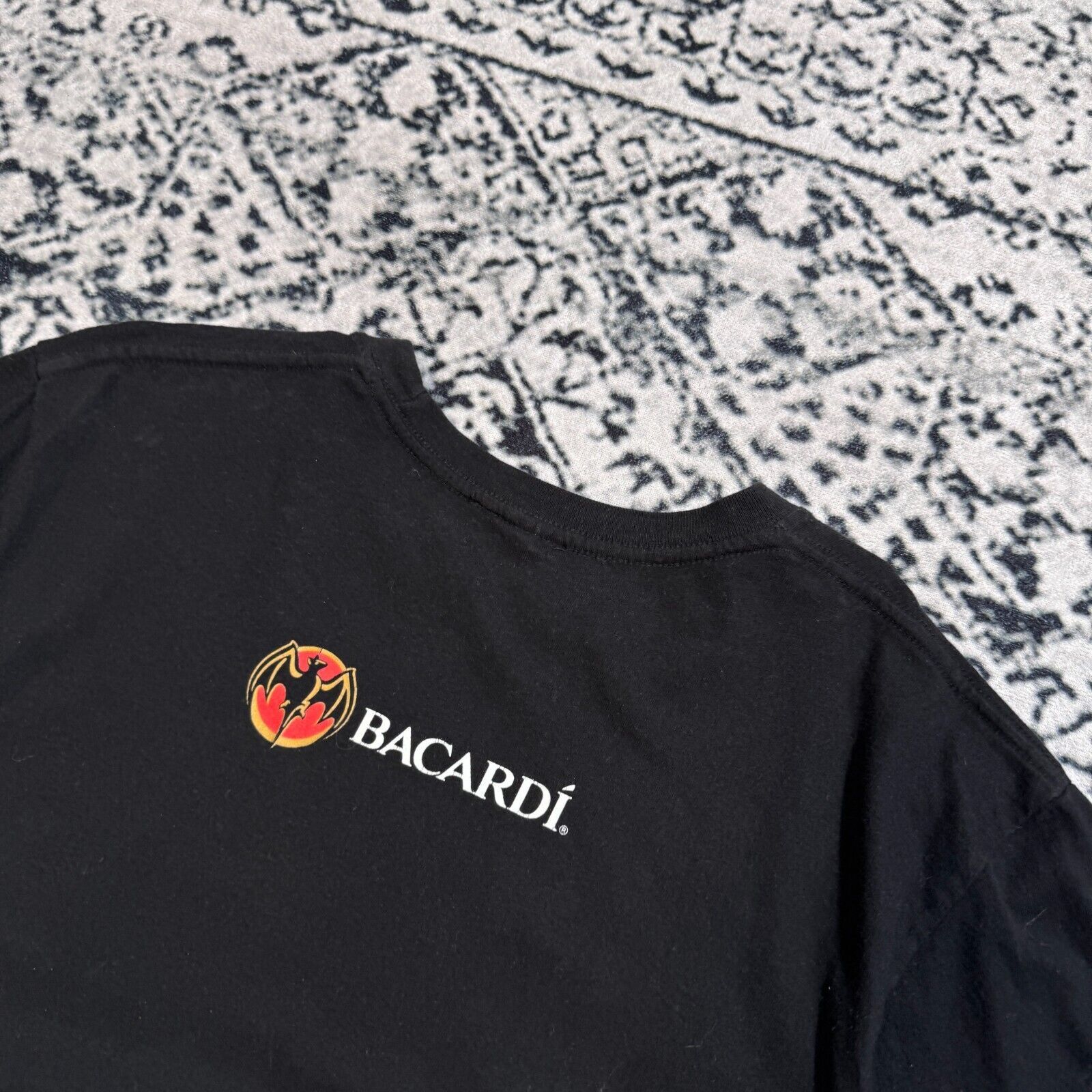 Vintage Vintage Bacardi Unisex Black Cotton T-Shirt Size L Y2K 90s Size US L / EU 52-54 / 3 - 10 Thumbnail
