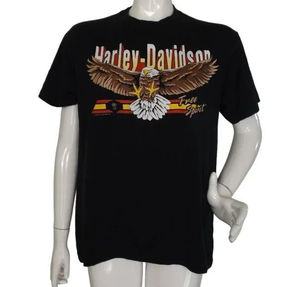 Harley Davidson 1988 Harley Davidson Tshirt, Attacking Eagle, Woodstock NY Size US L / EU 52-54 / 3 - 1 Thumbnail