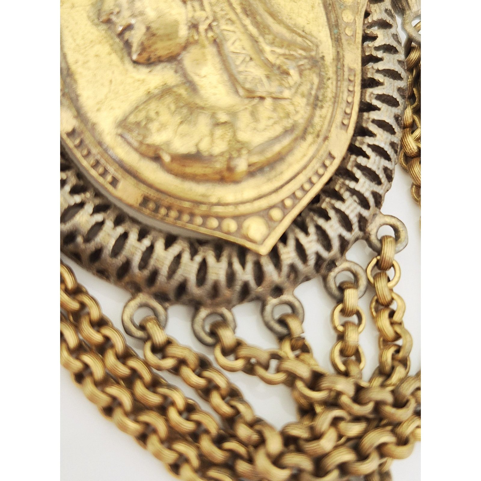 Other Vintage Gold-tone Chatelaine Brooch Size ONE SIZE - 4 Thumbnail