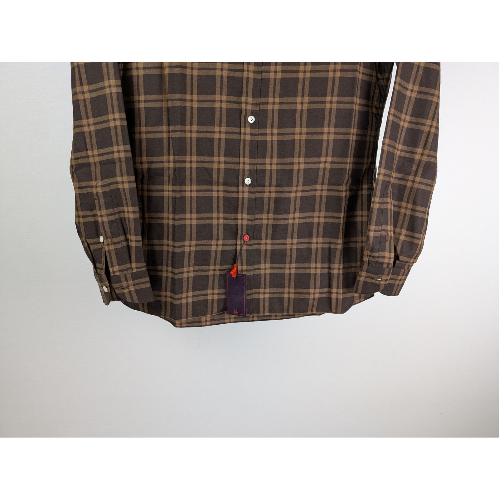 Isaia o1rshd1 CC20 Checked Button up Shirt in Multicolor Size US S / EU 44-46 / 1 - 4 Thumbnail
