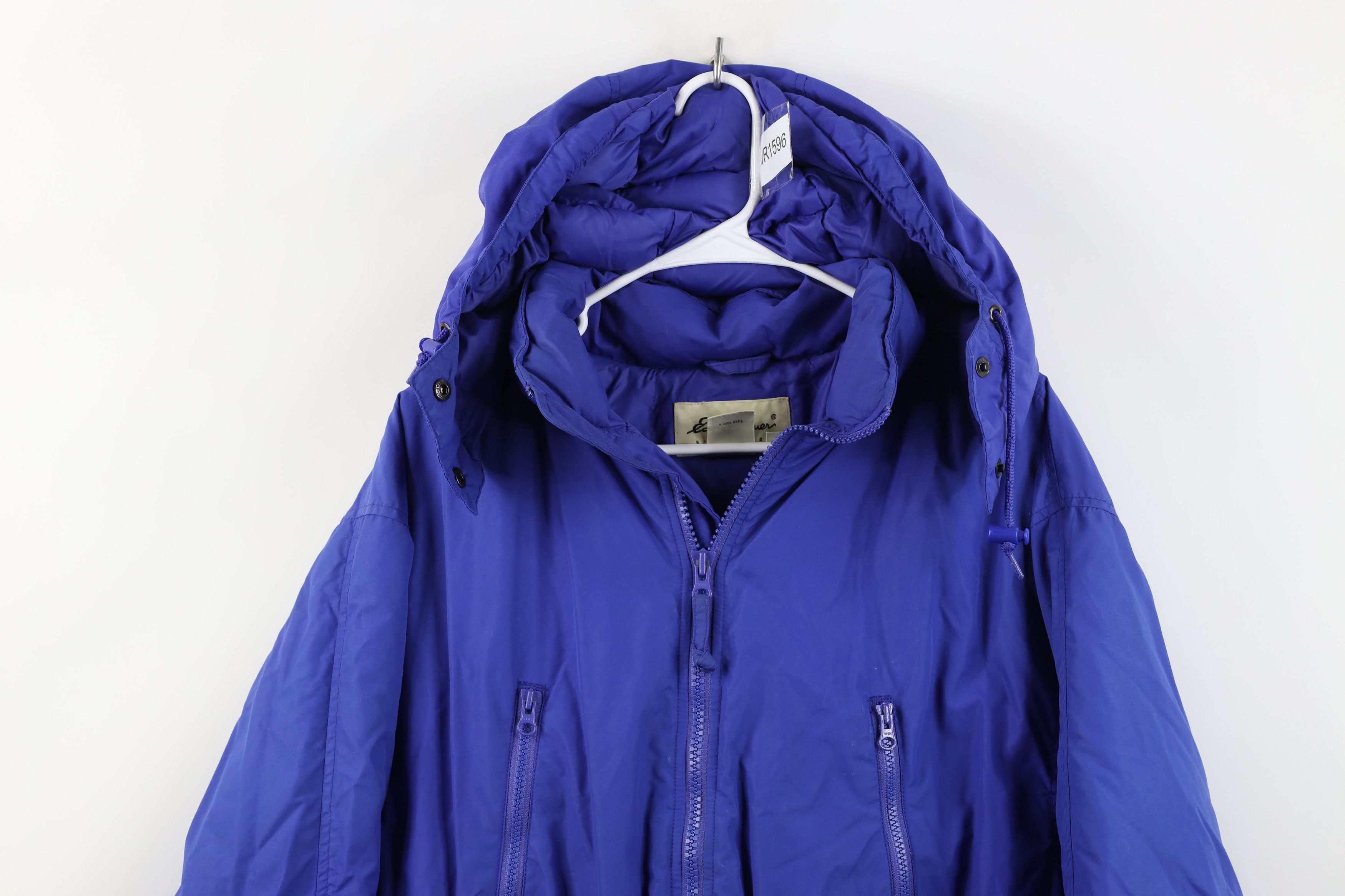 Eddie Bauer Vintage 90s Eddie Bauer Hooded Puffer Parka Jacket Purple Size M / US 6-8 / IT 42-44 - 2 Thumbnail
