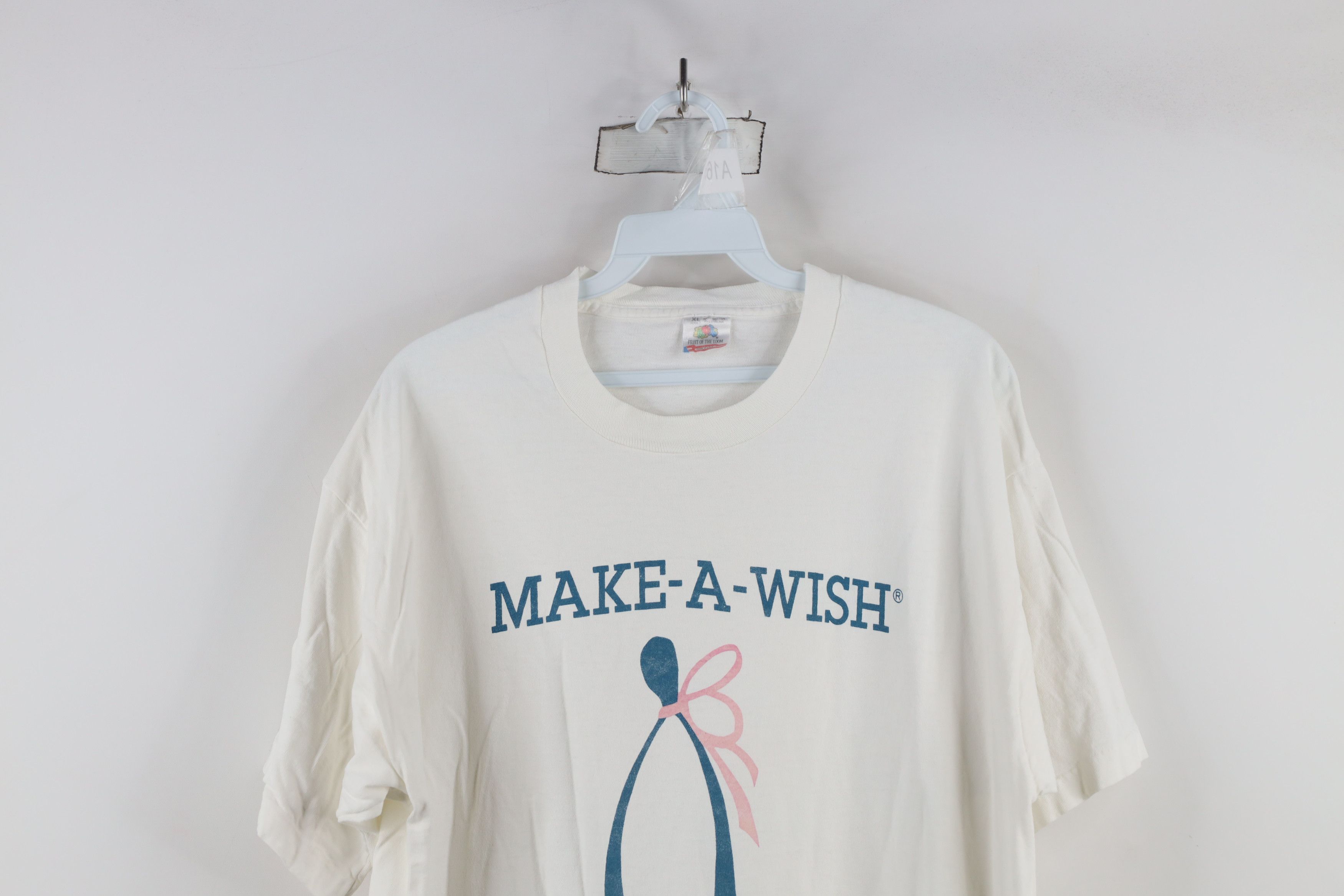 Vintage Vintage 90s Streetwear A Wish Wishbone T-Shirt White USA Size US XL / EU 56 / 4 - 2 Thumbnail