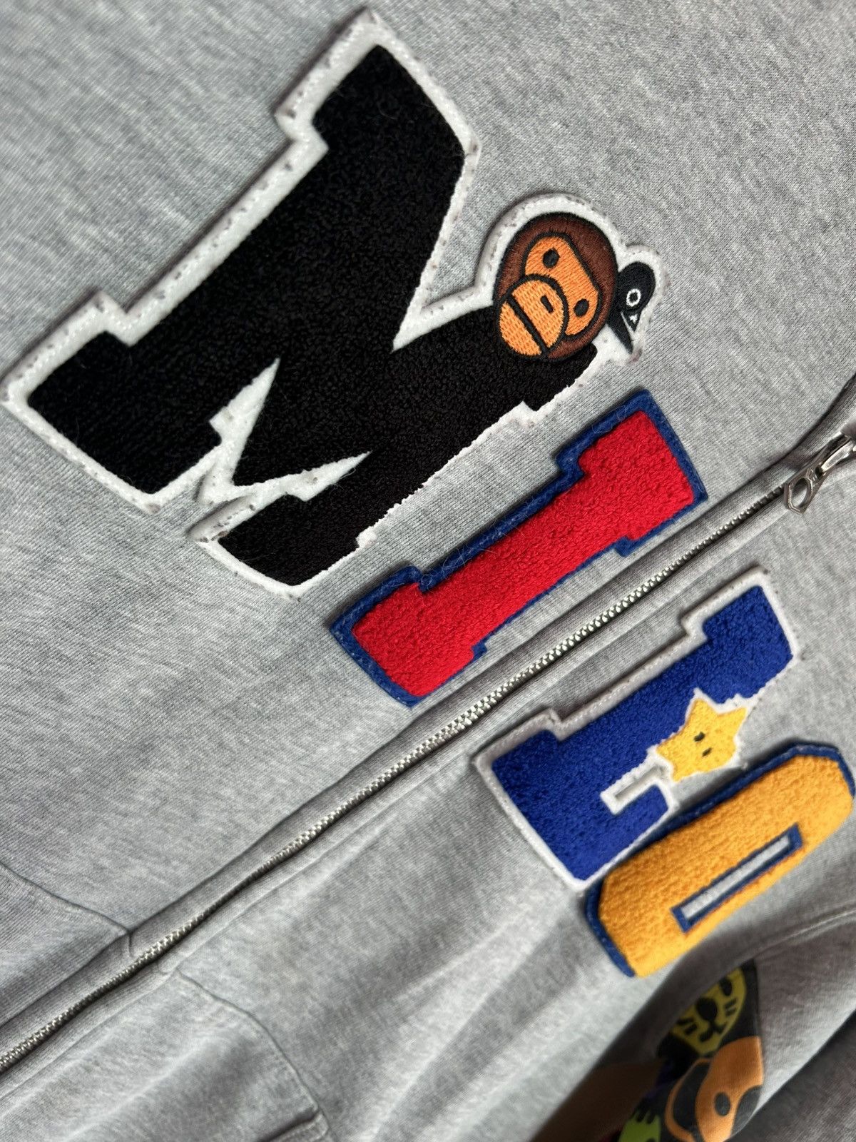 Bape × Chocolate BAPE x CHOCOOLATE - CHENILLE STITCH FULL ZIP HOODIE Size US L / EU 52-54 / 3 - 6 Thumbnail