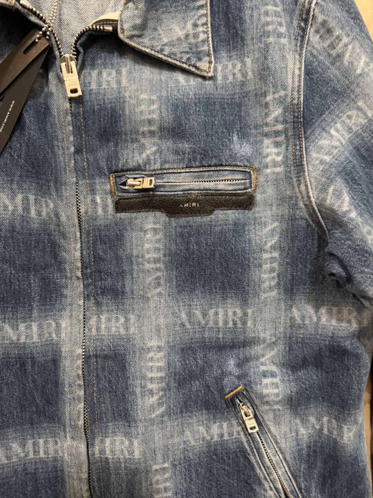 Amiri AMIRI Blue Plaid Workman Denim Jacket size S Size US S / EU 44-46 / 1 - 2 Thumbnail