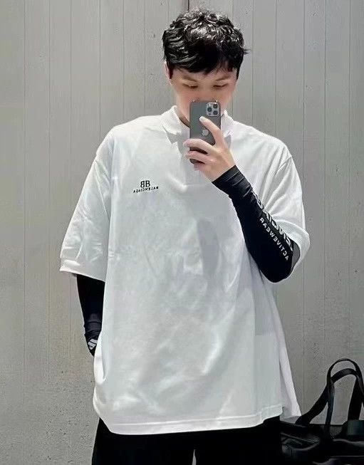 Balenciaga Balenciaga Logo Embroidered Polo Short-Sleeve T-Shirt Size US L / EU 52-54 / 3 - 7 Thumbnail
