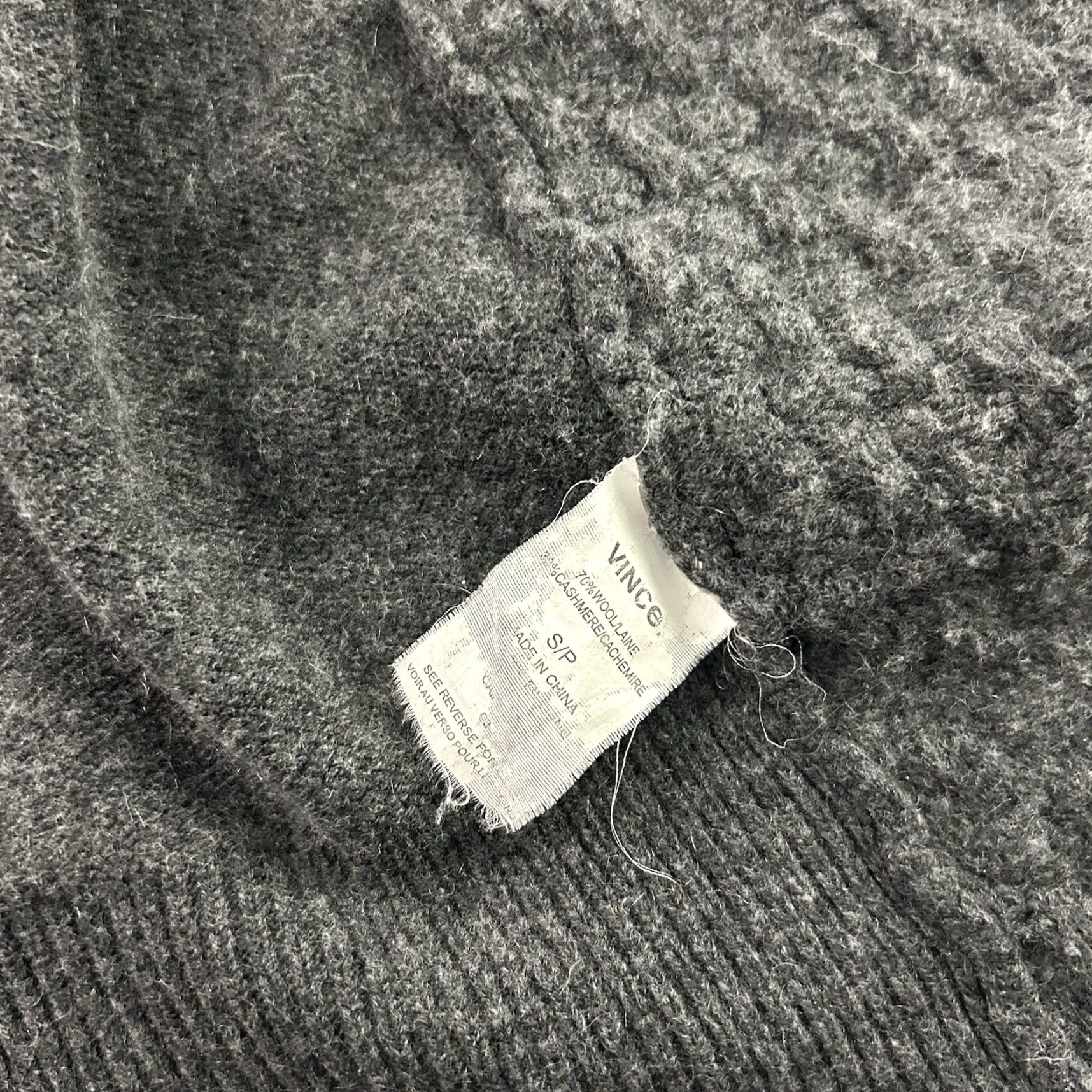 Vince Vince Cardigan Sweater Women's Small Gray Open Front Wool Cashmere S XS? Size S / US 4 / IT 40 - 5 Thumbnail