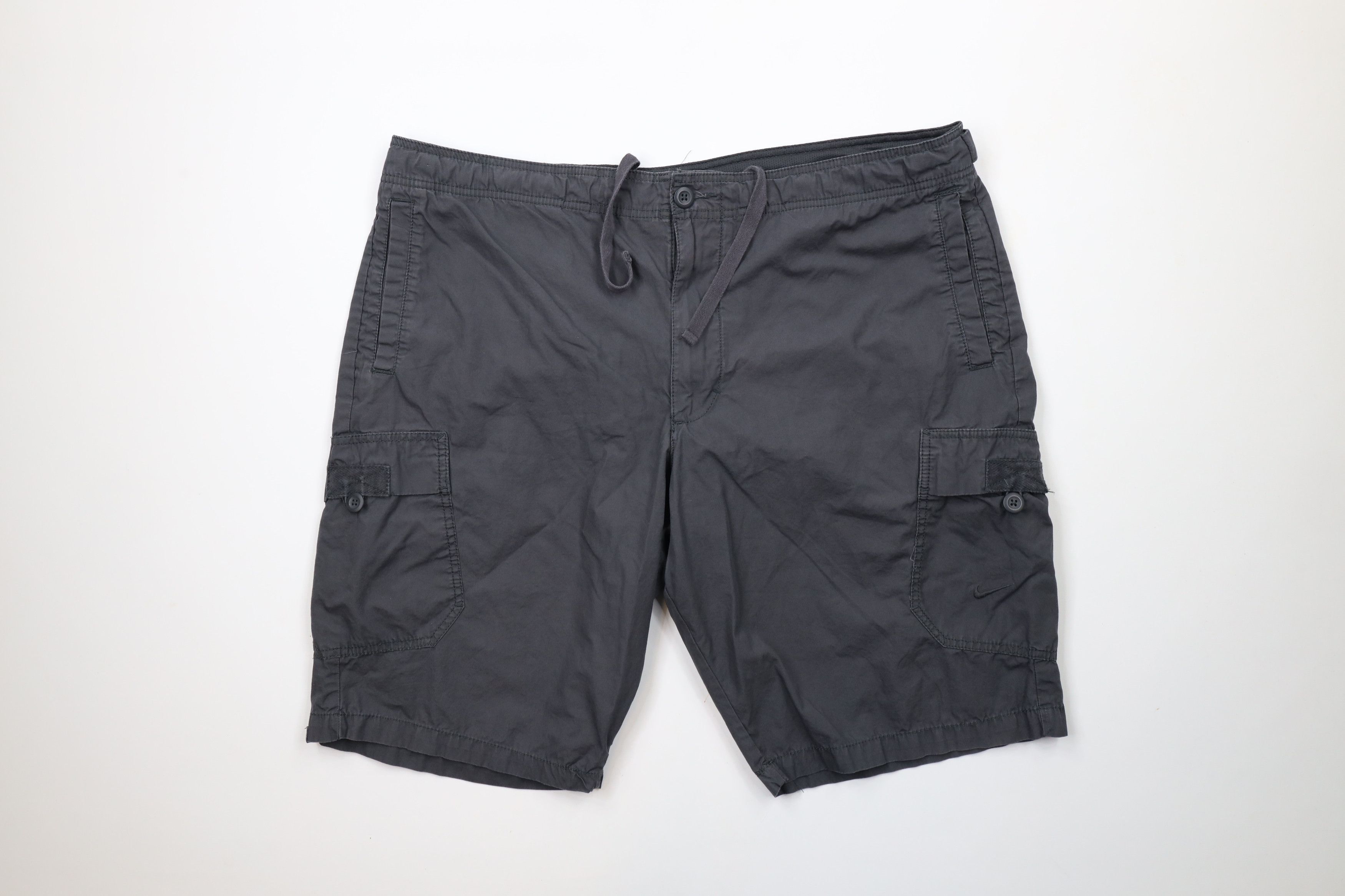 Nike × Vintage Vintage Nike Scott Mini Swoosh Cargo Shorts Gray Cotton Size US 38 / EU 54 - 1 Thumbnail