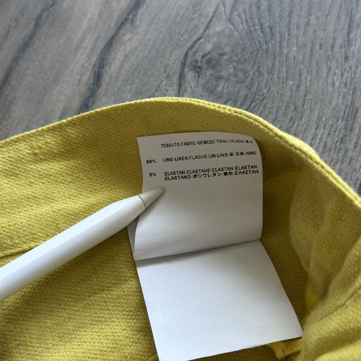 Balenciaga BALENCIAGA. PANTS Yellow Linen Cigarette Women’s Trousers Size 28" / US 6 / IT 42 - 7 Thumbnail