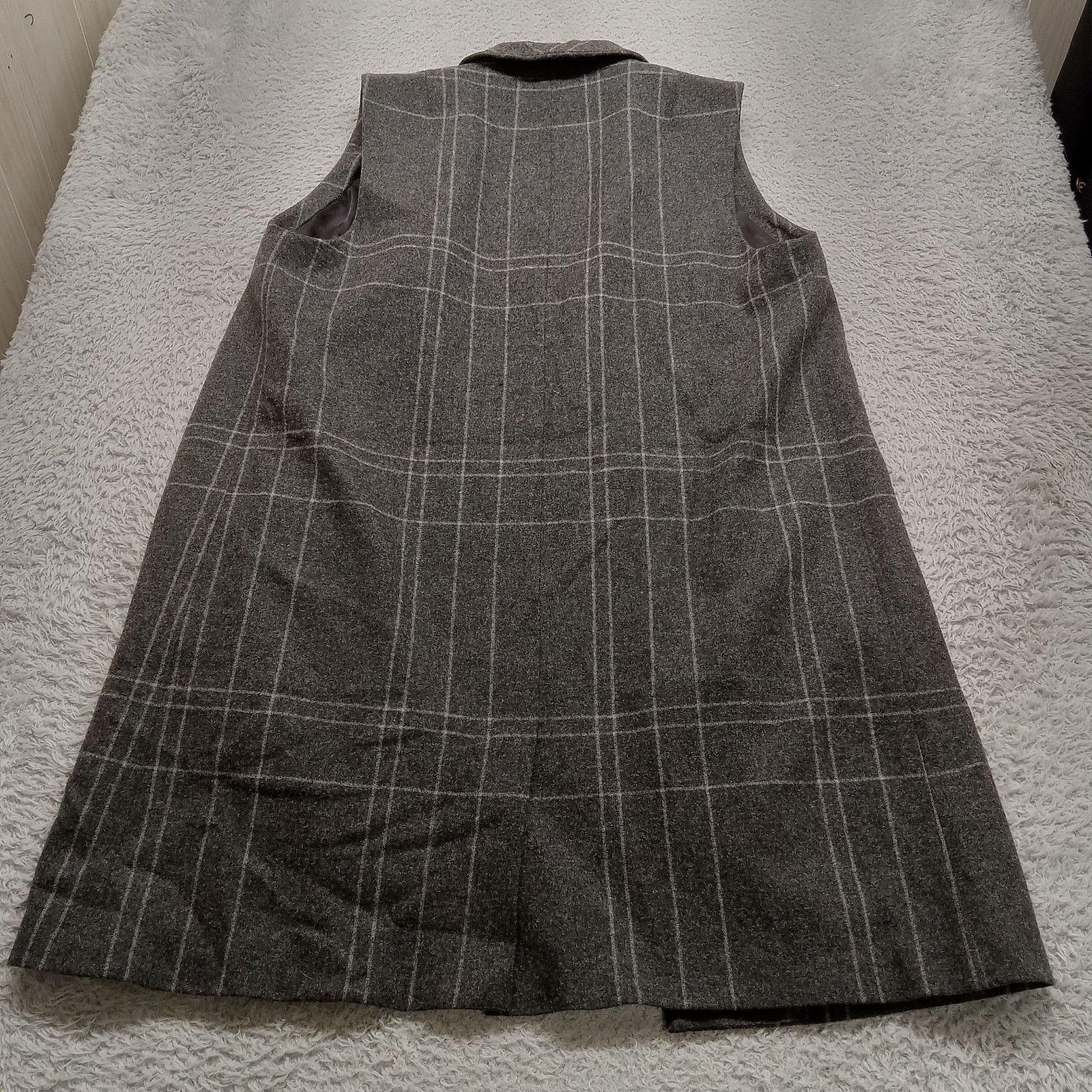 Eileen Fisher Eileen Fisher Long Vest S Women's Lined Wool Blend Pockets Size S / US 4 / IT 40 - 3 Thumbnail