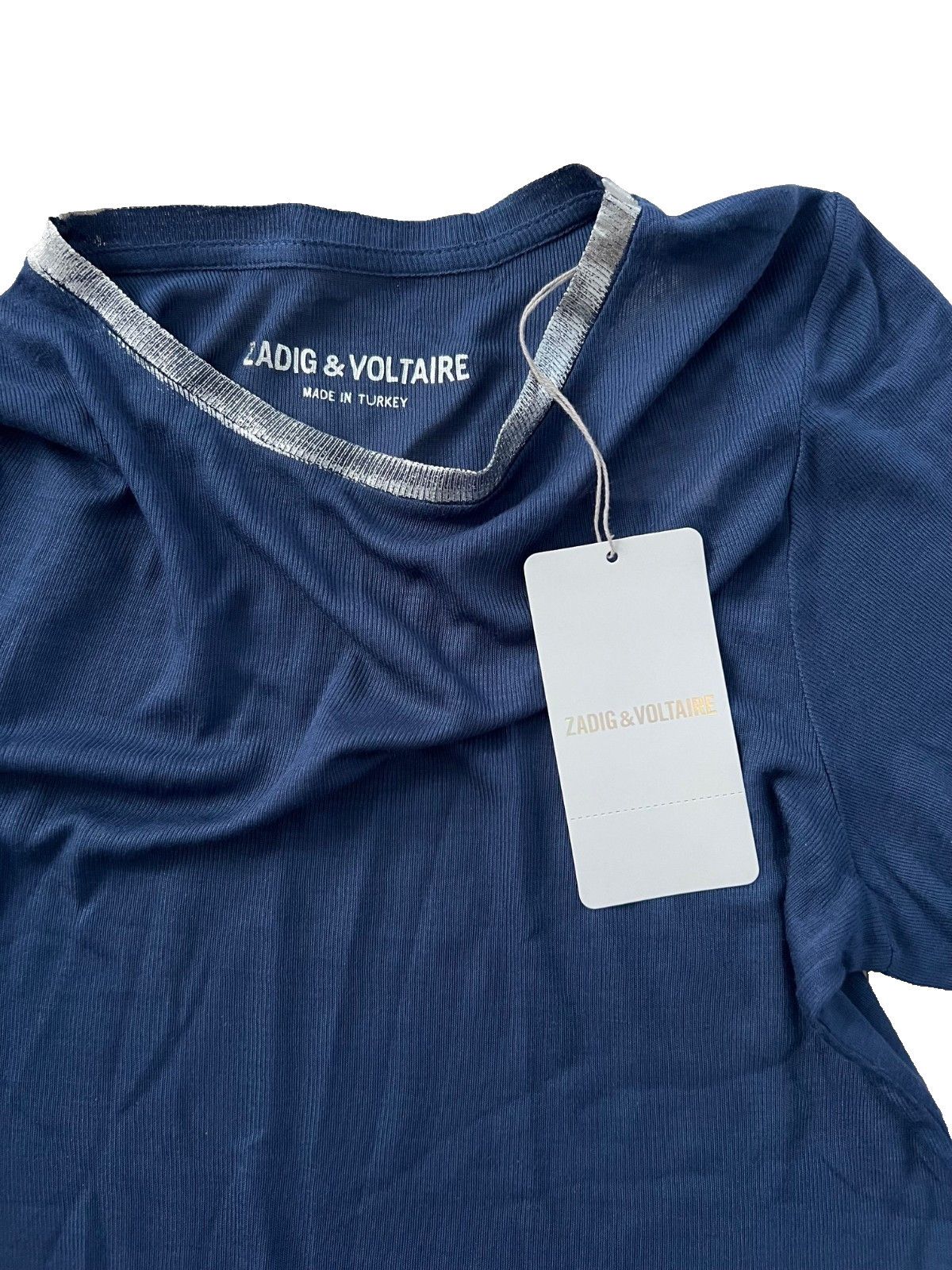 Zadig & Voltaire Zadig & Voltaire Willy Foil Top Pacifique Blue ( S ) Size S / US 4 / IT 40 - 5 Thumbnail