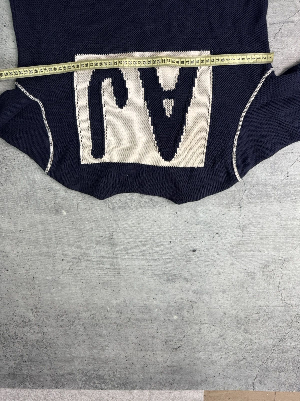 Armani Vintage Armani Y2K Big Logo Sweater Knited Size US L / EU 52-54 / 3 - 5 Thumbnail