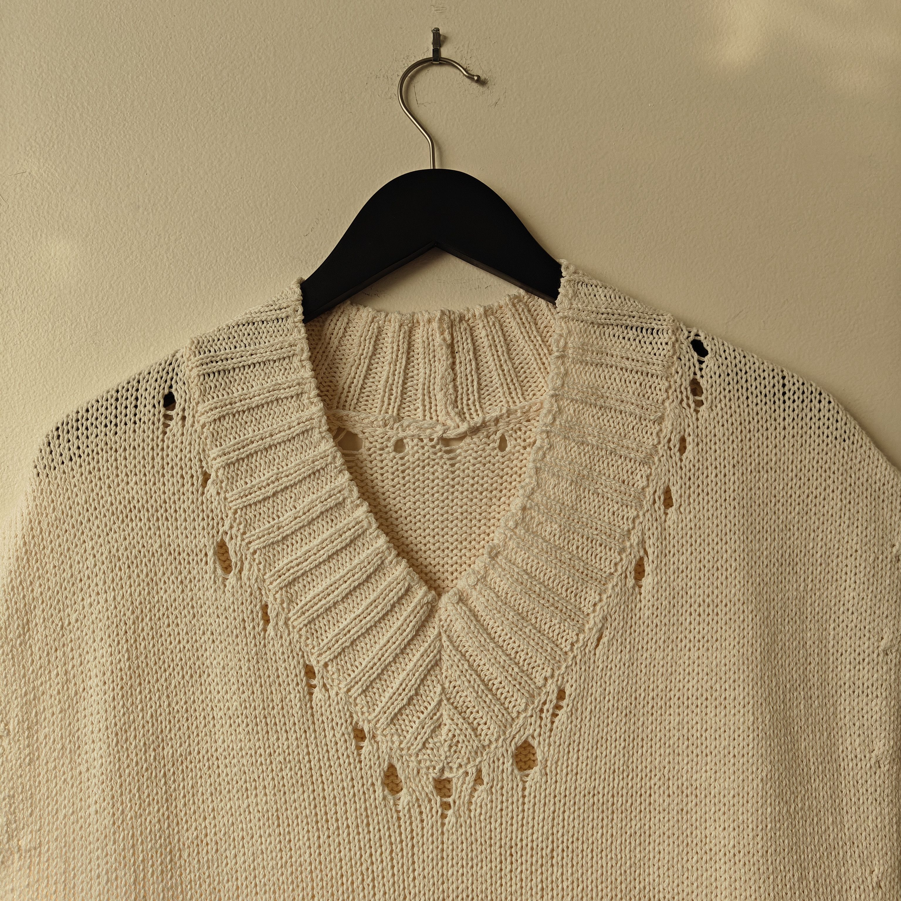 Y's LNWOT Distressed v neck sweater collegiate ivy Size US M / EU 48-50 / 2 - 3 Thumbnail