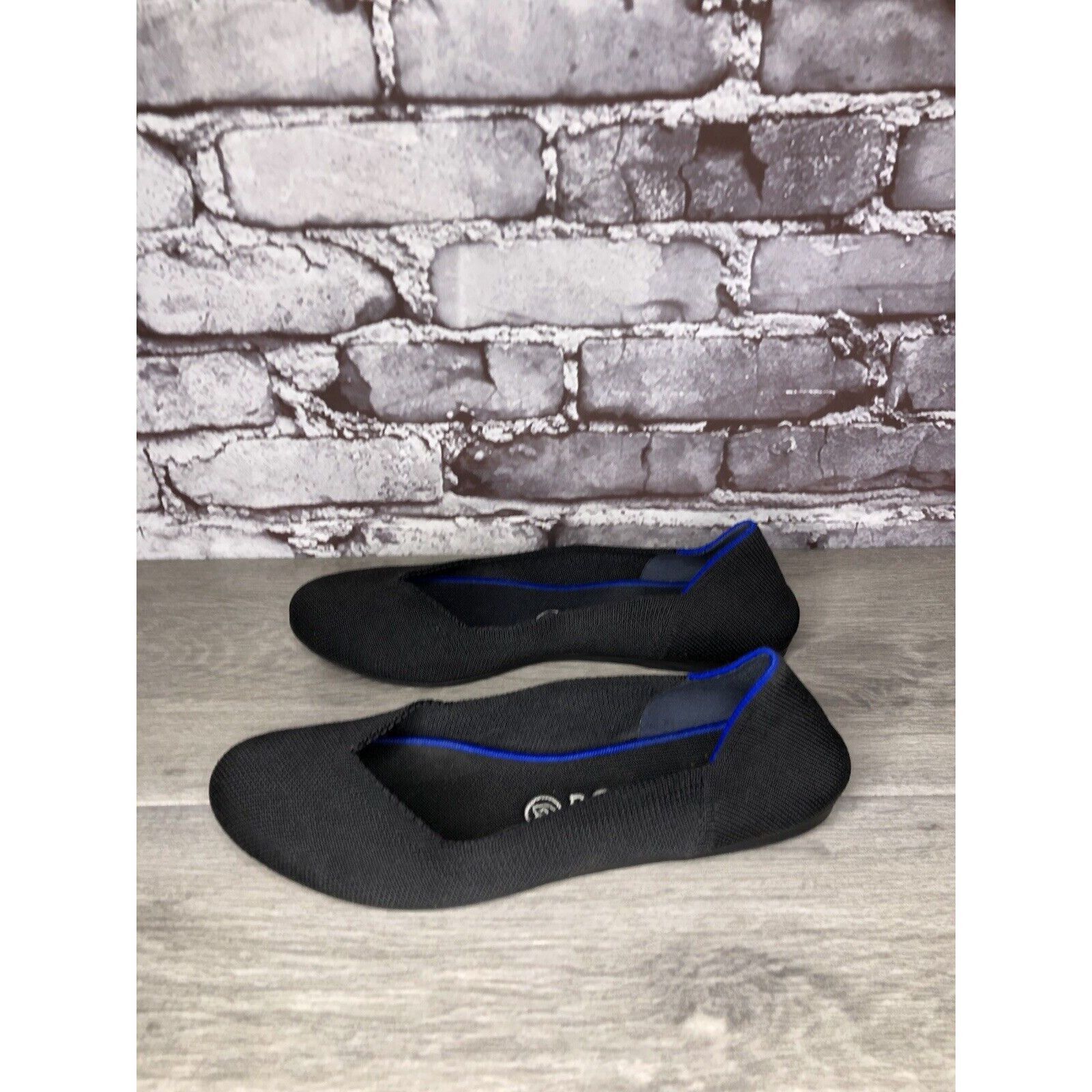 Other Rothys The Flat Black Knit Fabric Round Toe Ballet Flats Wom Size US 8.5 / IT 38.5 - 12 Thumbnail