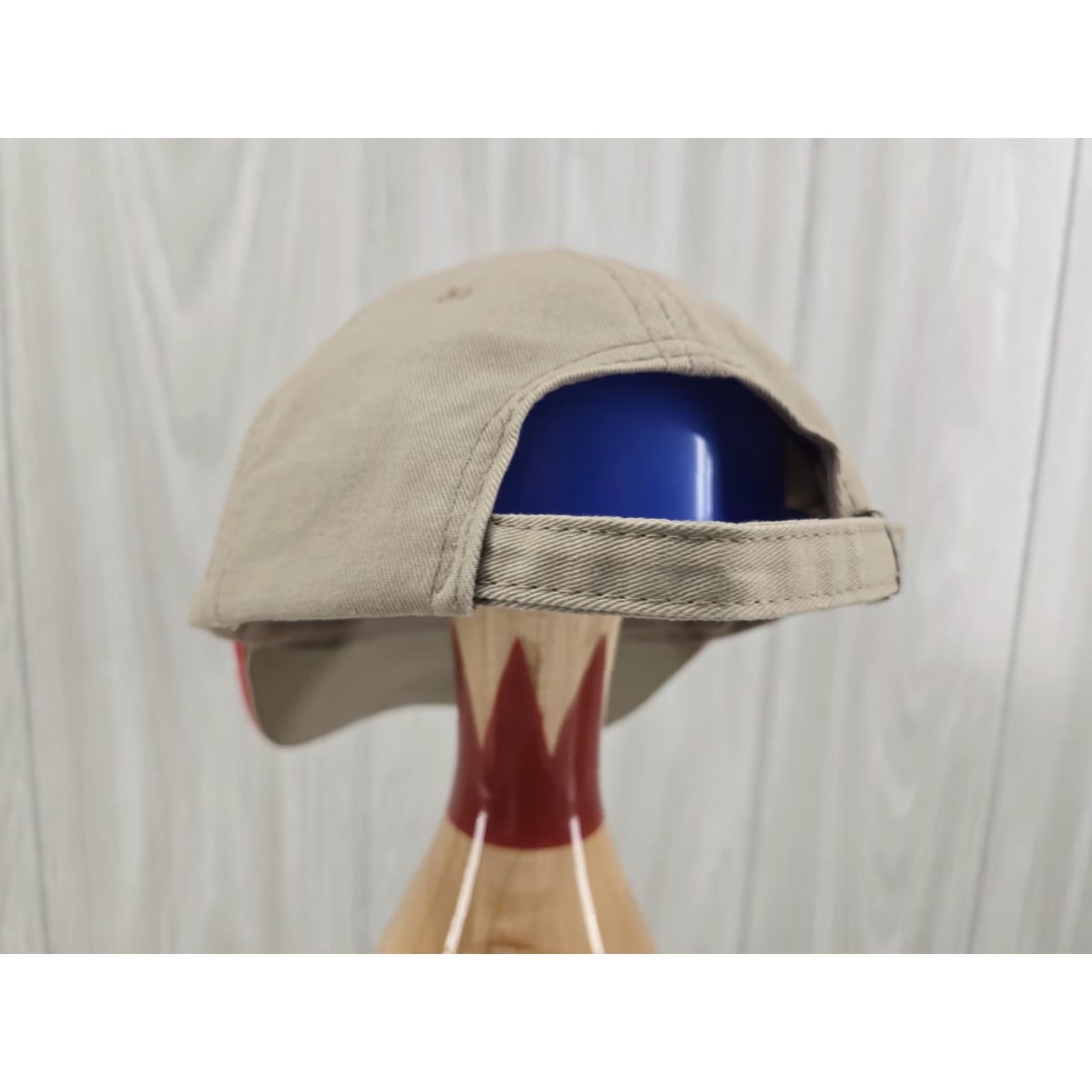 Vintage TSC Adjustable Baseball Cap Hat Tan Red Trim Adult One Size Beige Men Baseball Cap Adjustable Size ONE SIZE - 5 Thumbnail