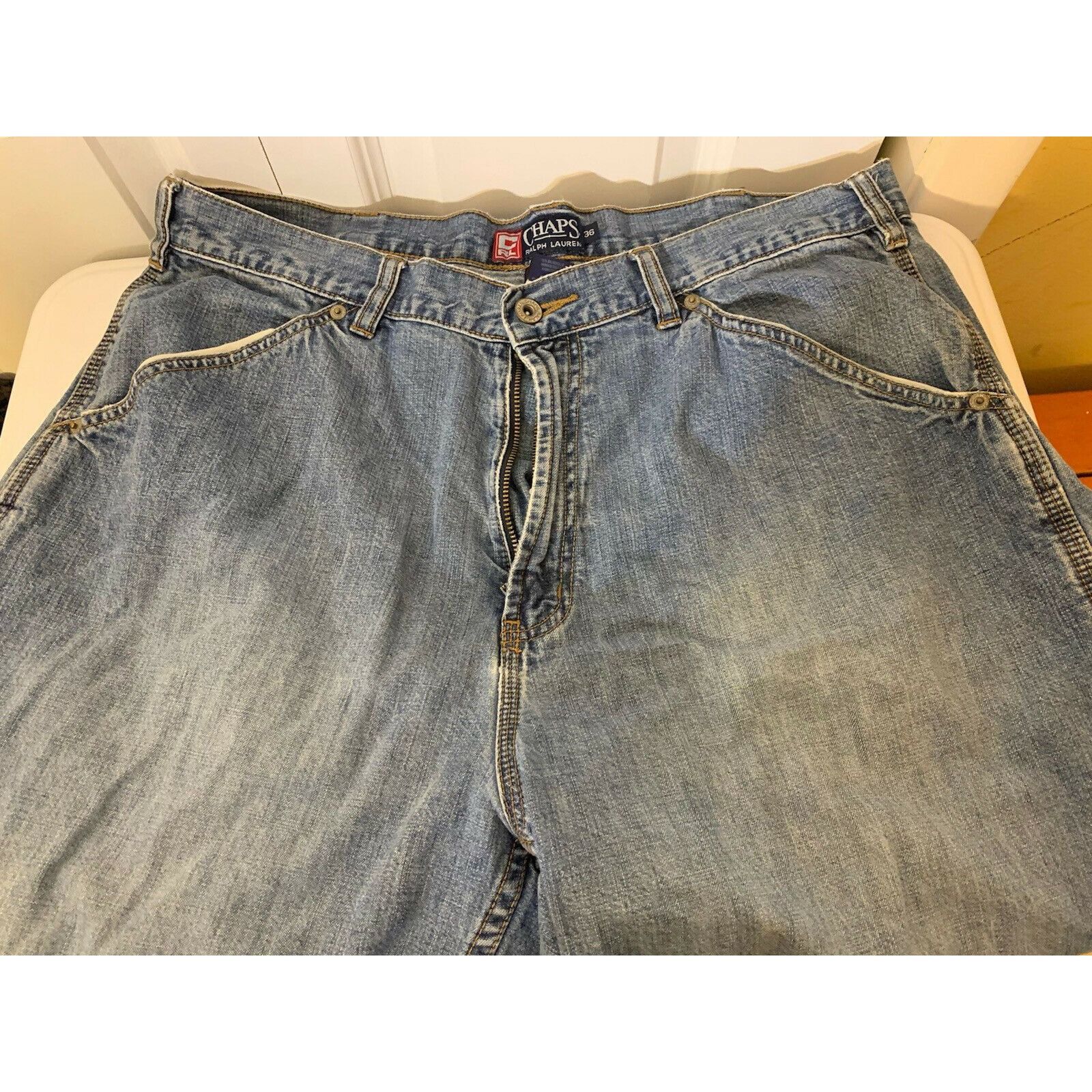 Ralph Lauren Vtg RALPH LAUREN Men’s Sz 36 CHAPS RL JEAN Cargo SHORTS Deni Size US 36 / EU 52 - 6 Thumbnail