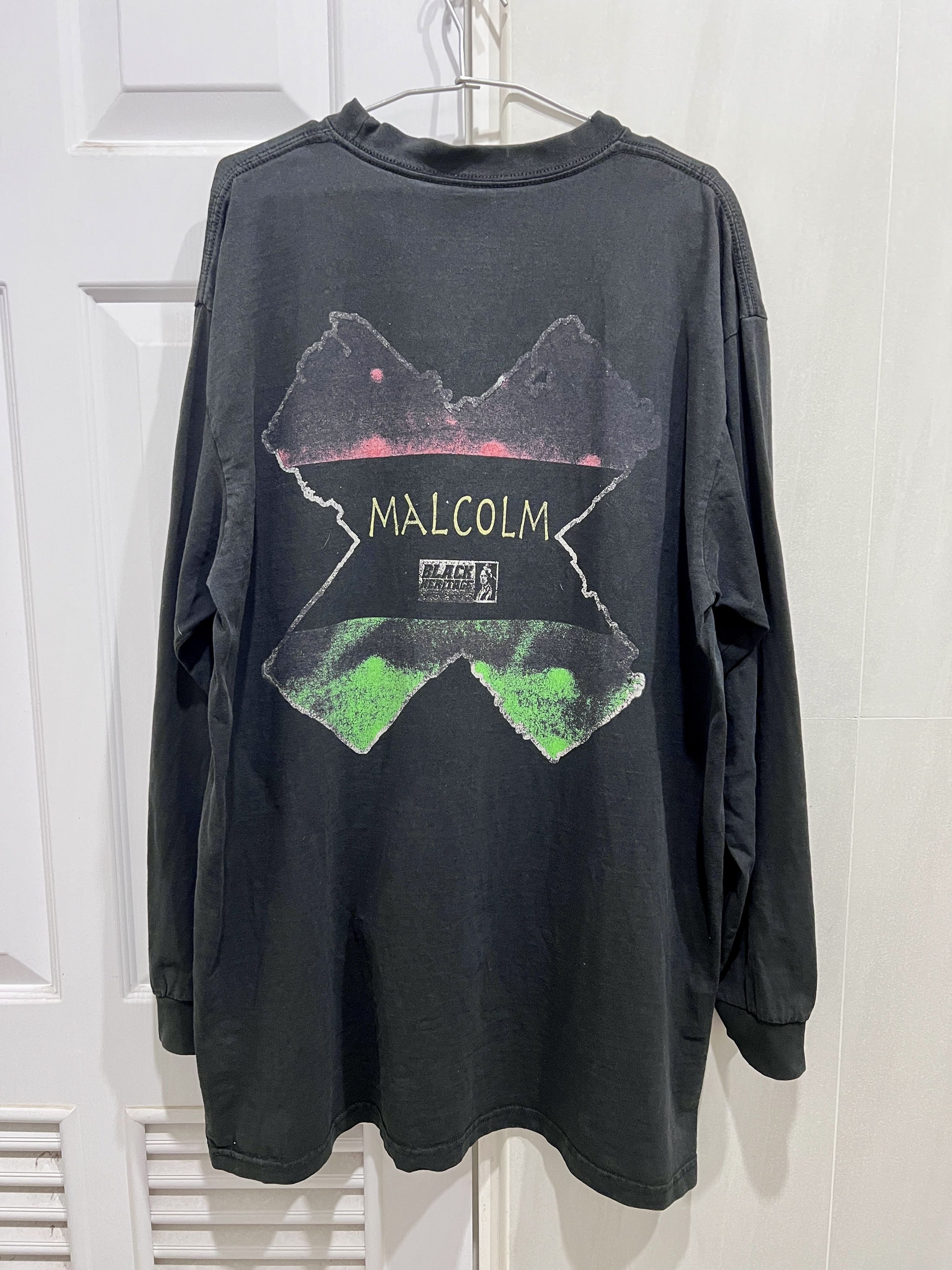 Rap Tees Vintage Y2K Malcolm X Black history heritage Tee XL Faded Size US XL / EU 56 / 4 - 4 Thumbnail