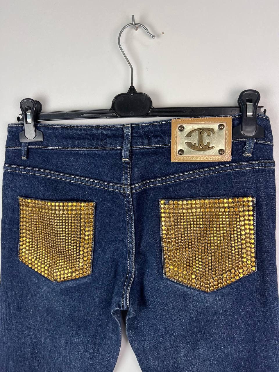 Just Cavalli Just Cavalli vintage gold stud embellished woman size 27 Size 27" / US 4 / IT 40 - 9 Thumbnail