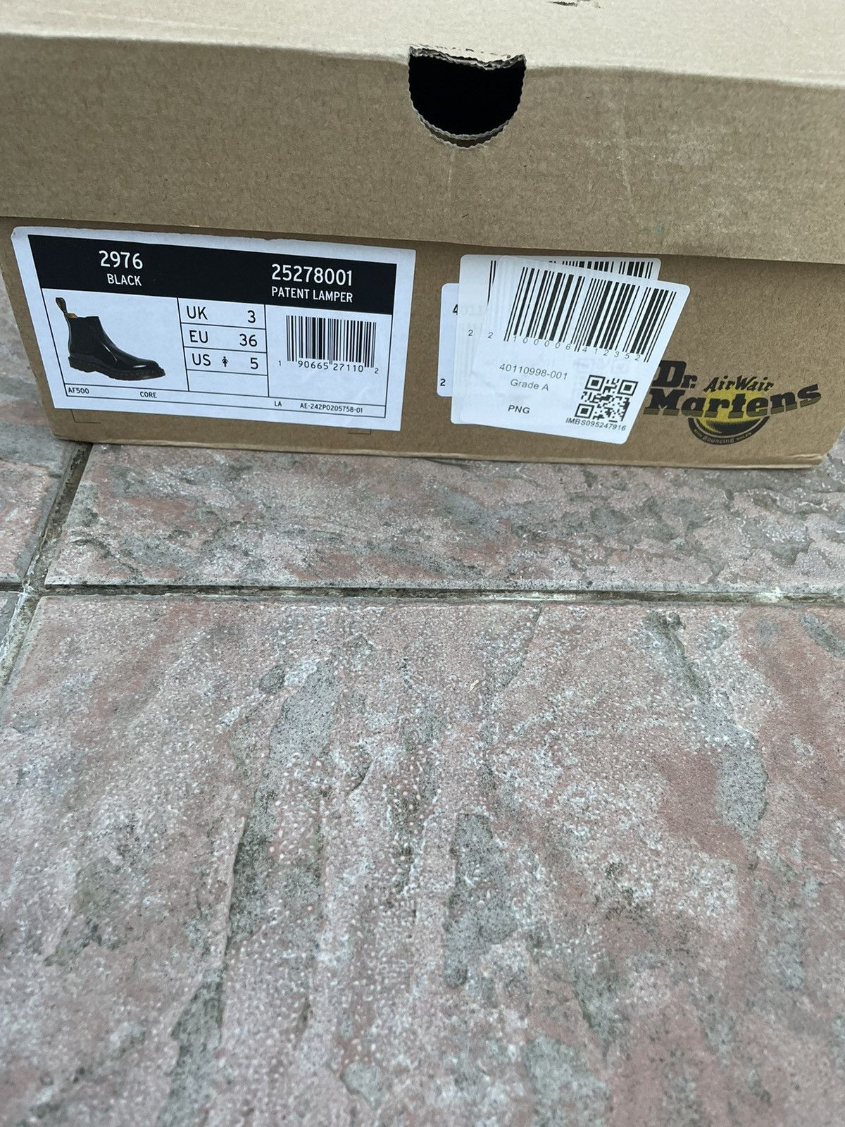 Dr. Martens Dock Martens Patent Lampers black ankle boots Size US 5 / IT 35 - 8 Thumbnail