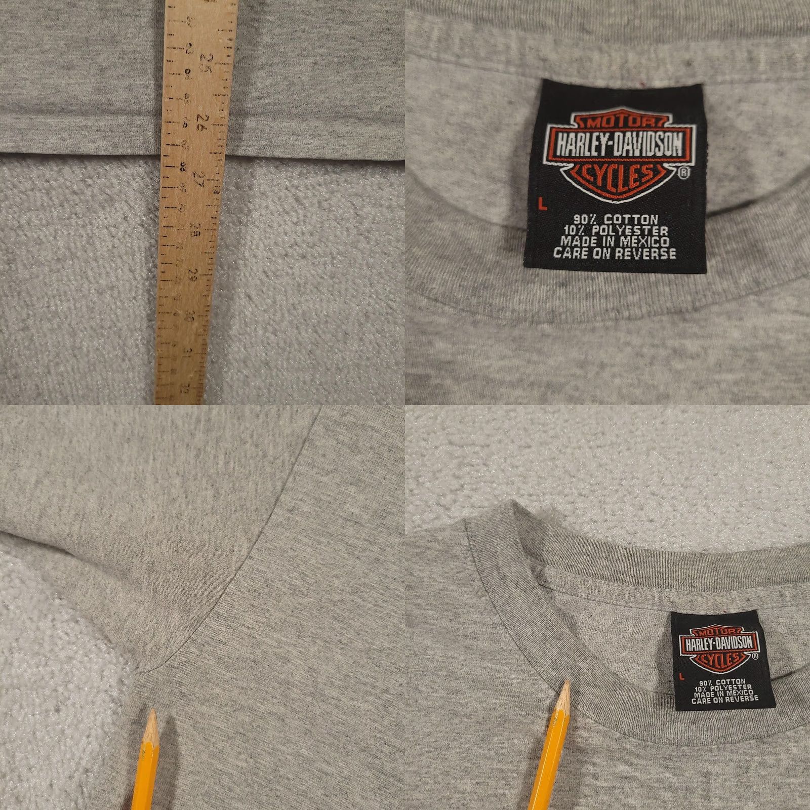 Harley Davidson Harley-Davidson Shirt Mens L Gray Pocket Tee TNT Quincy Illinois Dealer Graphic Print Crew Neck Short Sleeve Size US L / EU 52-54 / 3 - 8 Thumbnail