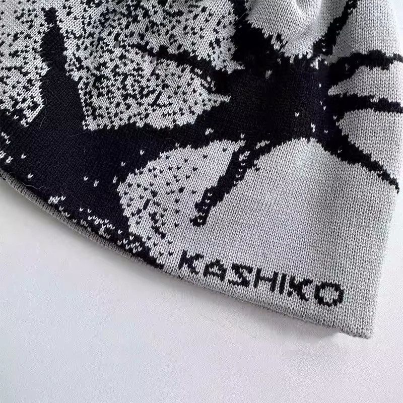 Japanese Brand Y2k Gothic Graphic Winter Beanie Hat Size ONE SIZE - 4 Thumbnail