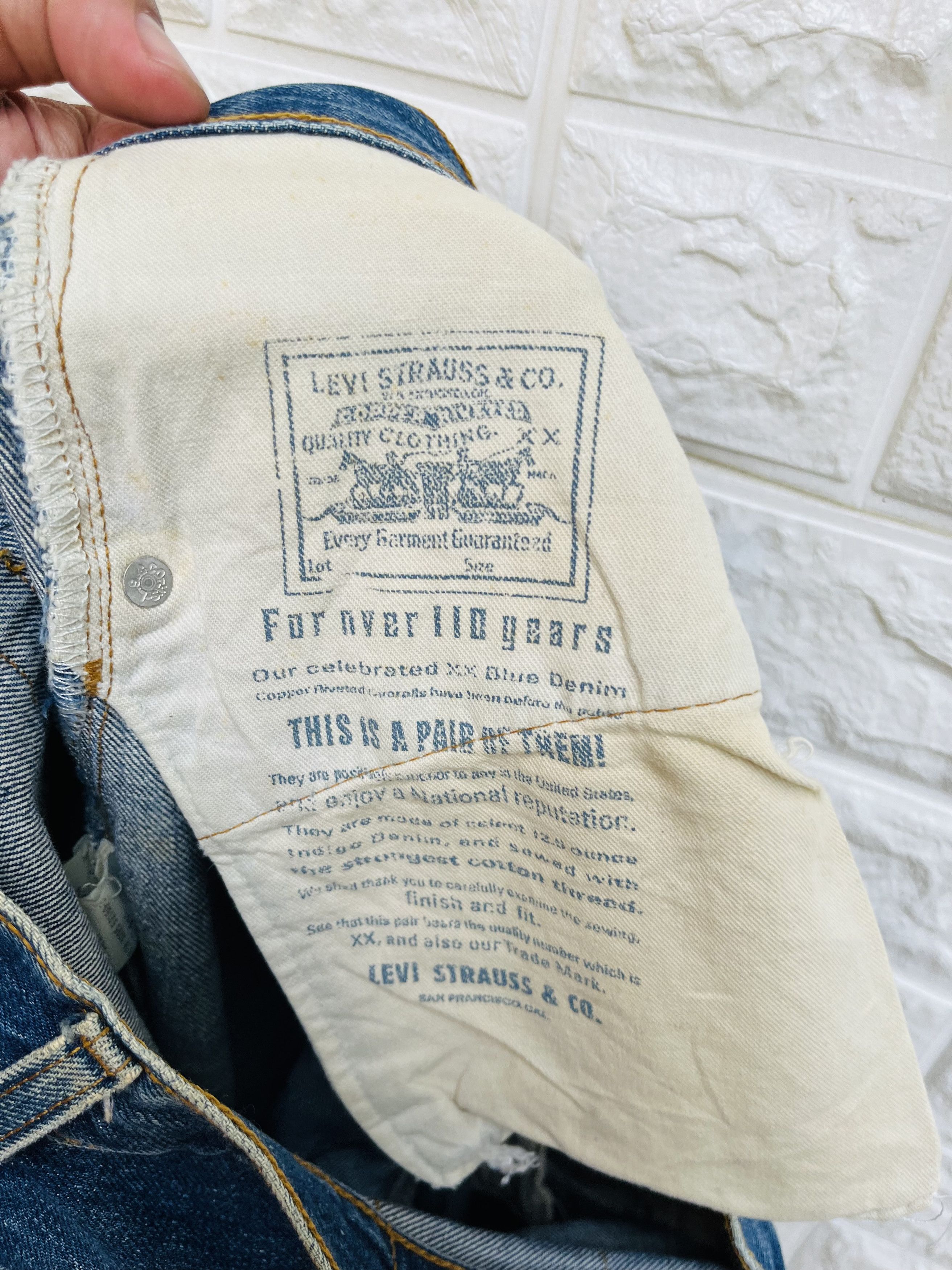 Levi's Vintage Clothing Vintage 80s Levis Big E Distressed Designer Fashion Style Size US 30 / EU 46 - 15 Thumbnail