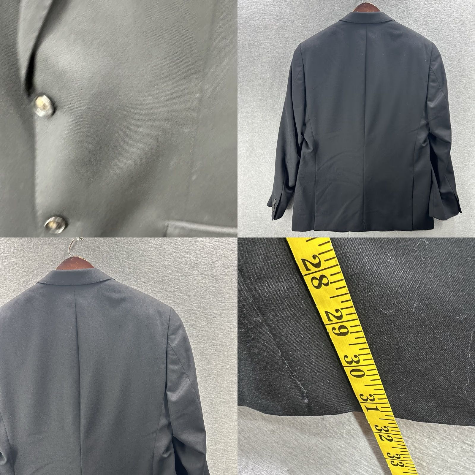 Ralph Lauren Lauren Ralph Lauren Tuxedo Blazer Mens 40 Regular Wool Black Notch Lapel 2-Button Satin Trim Wedding Formal Outdoor Clothing Size 40R - 8 Thumbnail