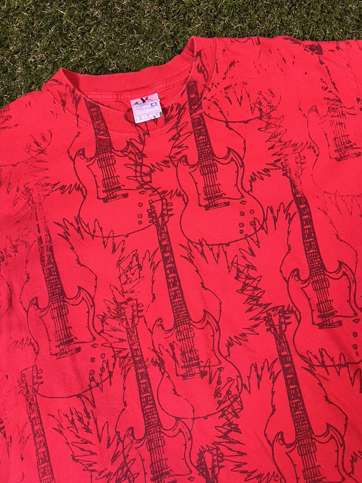 Band Tees Vintage Y2k Grunge Guitar AOP All Over Print Rock Band Tee Size US L / EU 52-54 / 3 - 2 Thumbnail