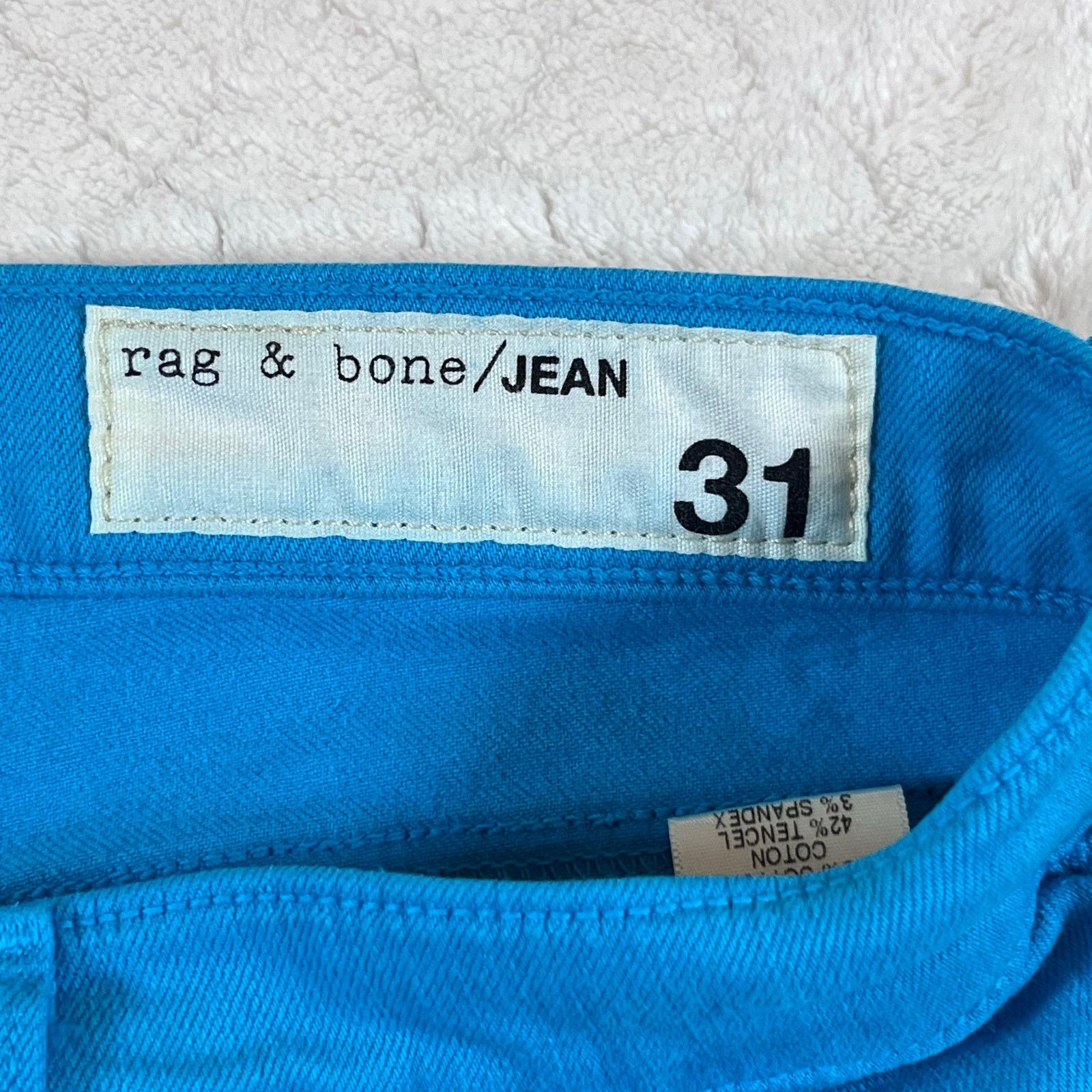 Rag & Bone Rag & Bone Zipper Capri Women’s Jeans Aqua Blue Denim Size 31" - 5 Thumbnail