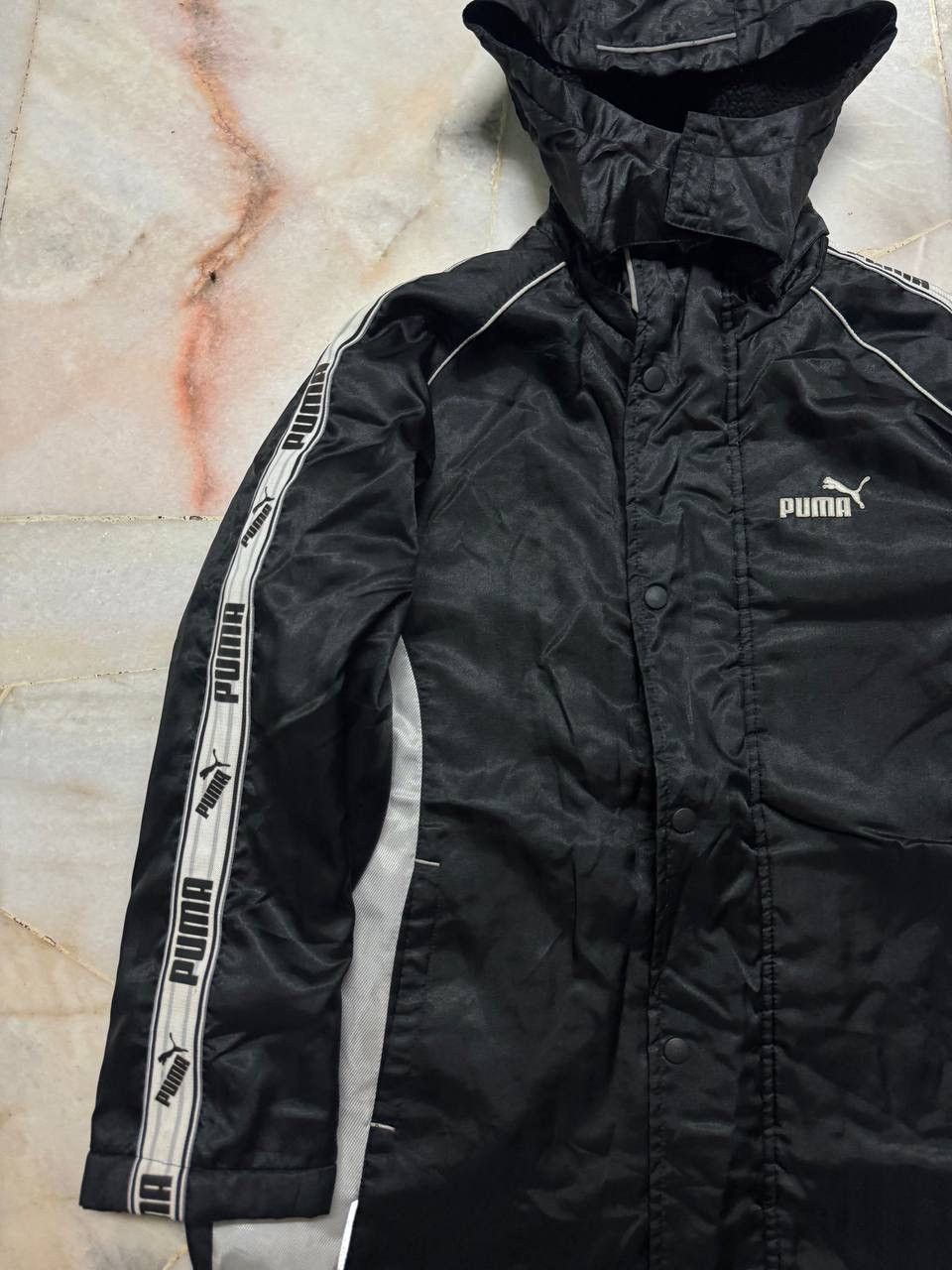 VINTAGE Y2K PUMA WINTER JACKET SIDETAPE BLACK