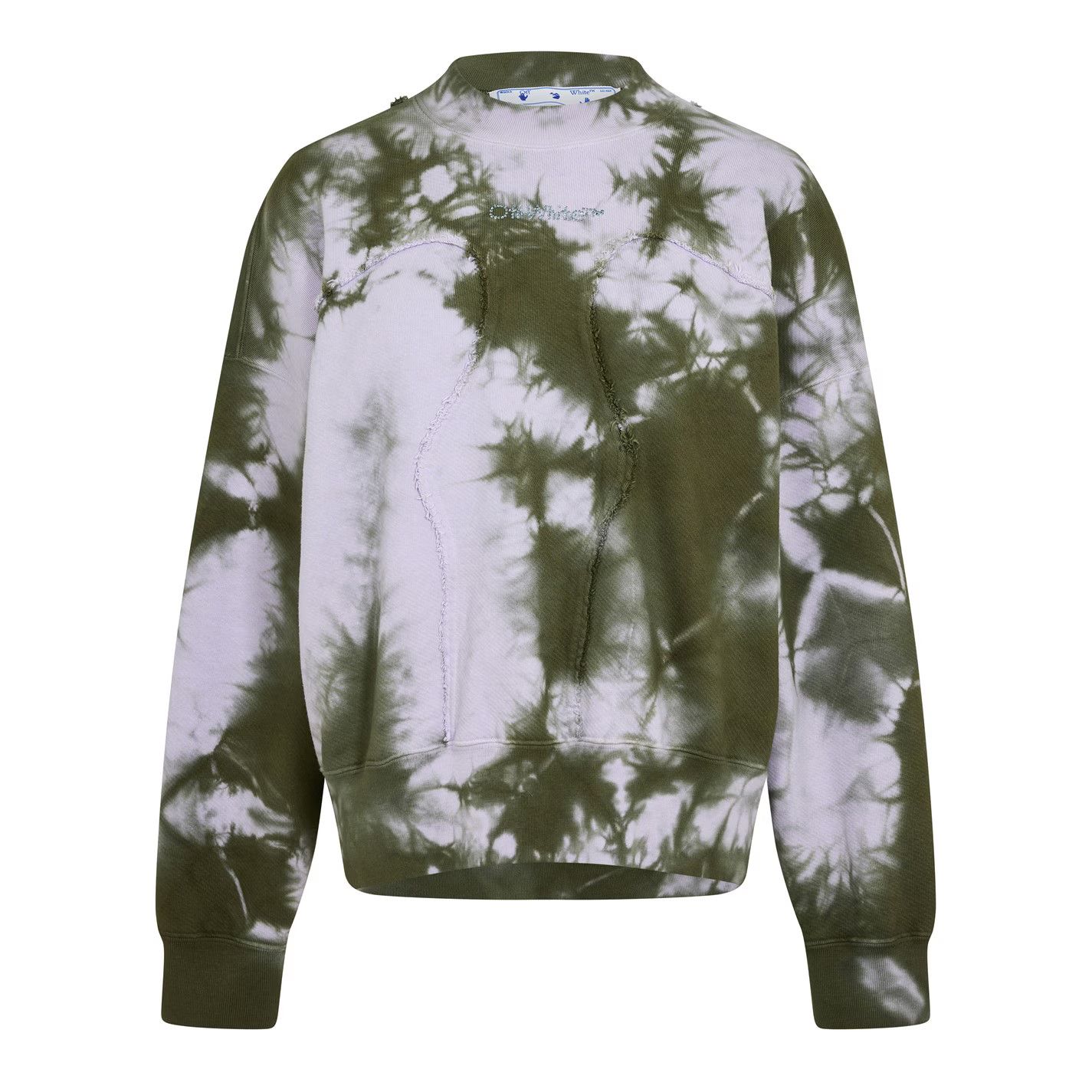 Off-White o1g2r1mq1224 Sweatshirt in Green & White Size XS / US 0-2 / IT 36-38 - 1 Thumbnail