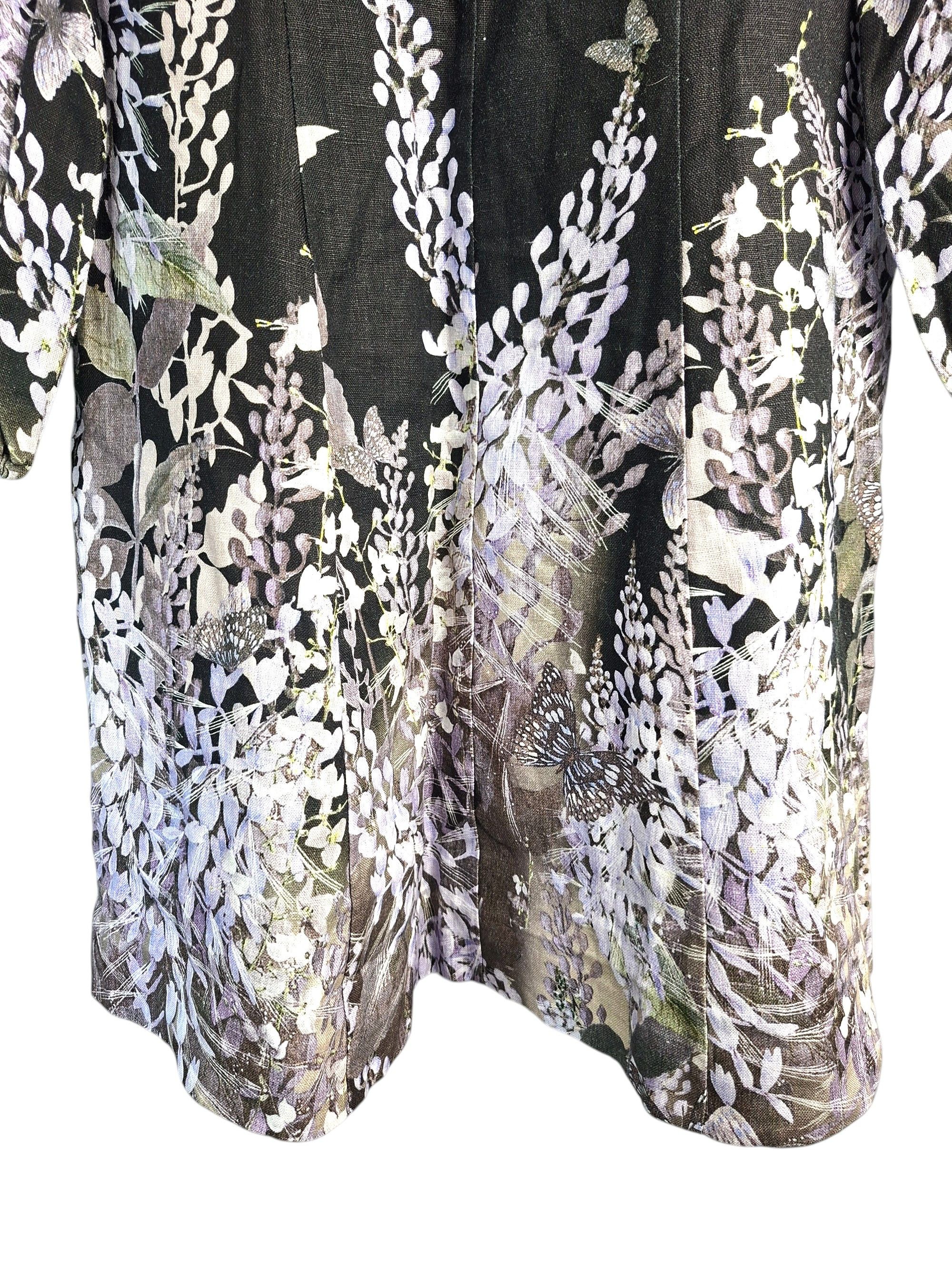 Zimmermann Zimmermann Botanica Butterfly Mini Dress Black Linen Size M / US 6-8 / IT 42-44 - 7 Thumbnail