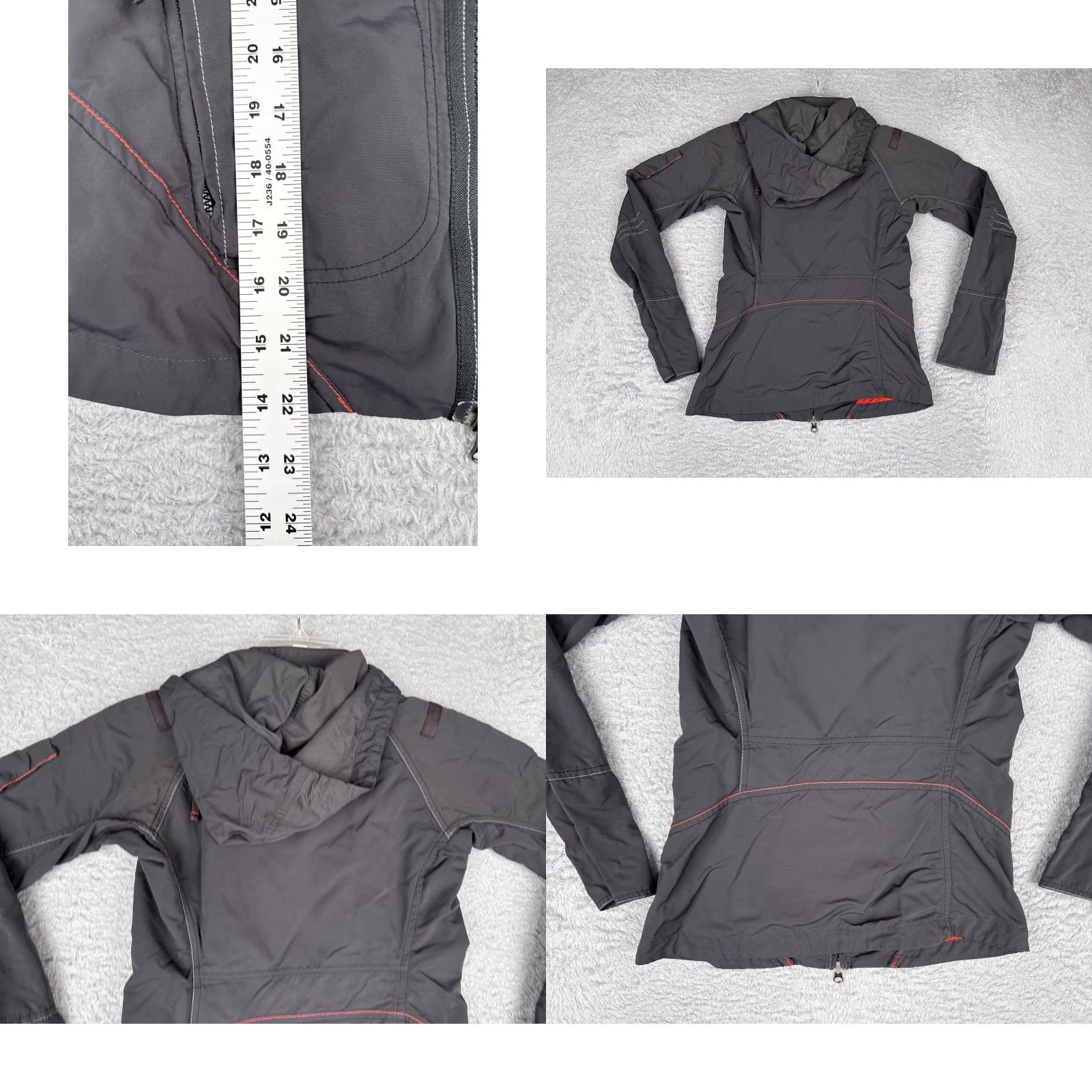 Mountain Hardwear Mountain Hardwear Jacket Womens 2 Gray Hooded Softshell Full Zip Hiking Trail Zip Front Light-Weight Pockets All Seasons Size XS / US 0-2 / IT 36-38 - 9 Thumbnail