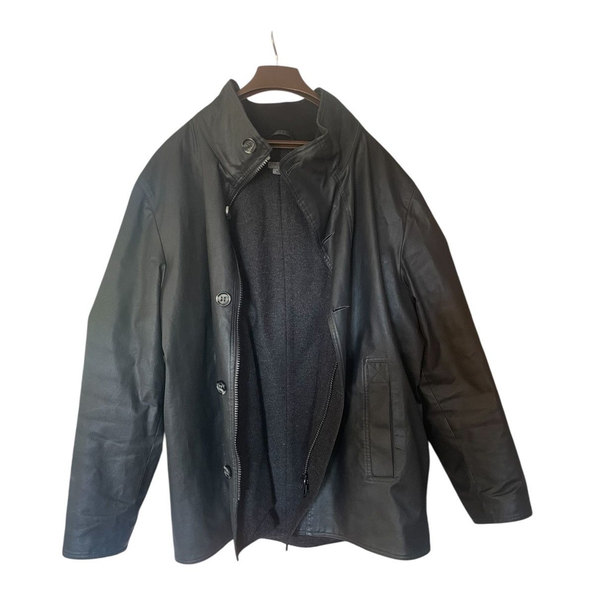 Other M0851 Men's XL Black Cotton Blend Wool Lined Button & Zipper Size US XL / EU 56 / 4 - 1 Thumbnail