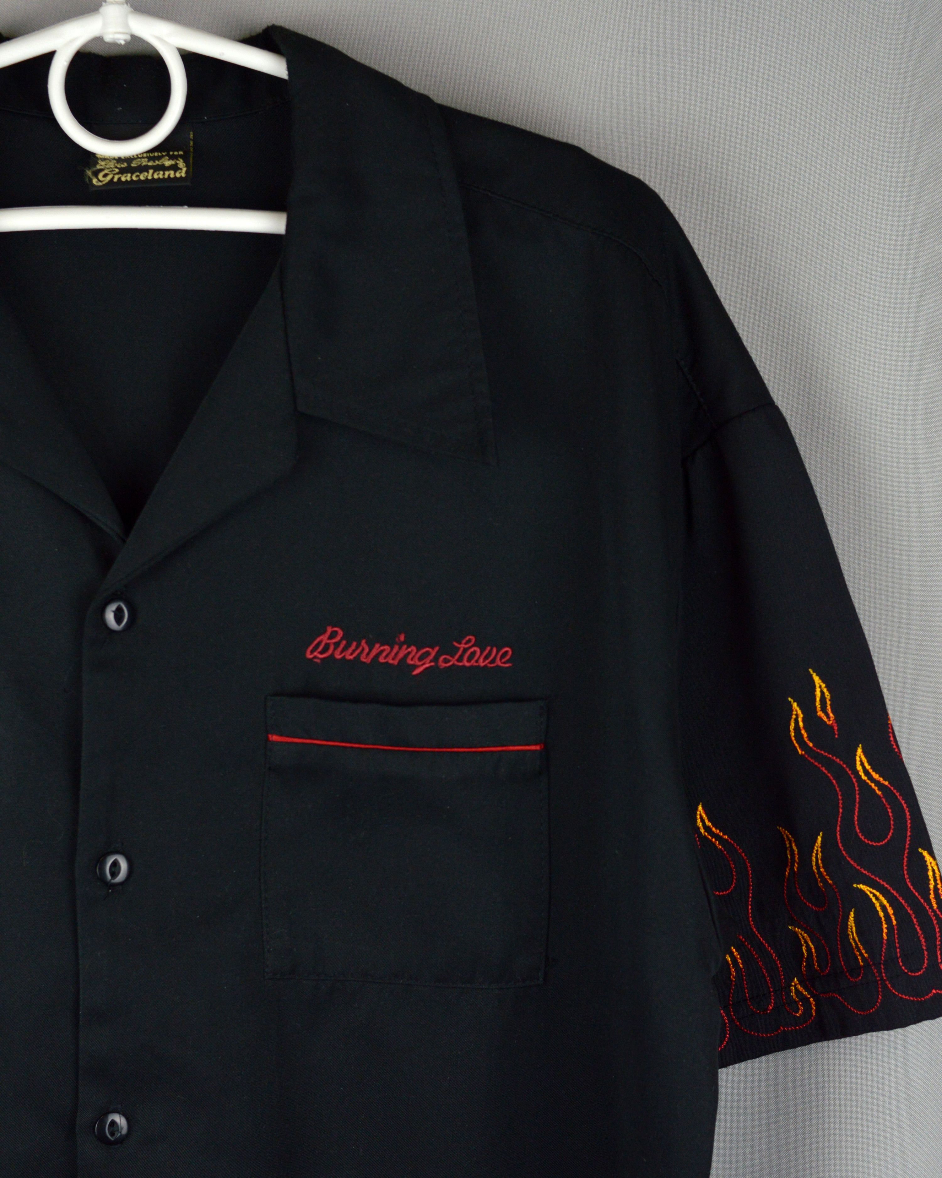 Band Tees × Vintage Vintage Elvis Presley Burning Love 1999 shirt Size US M / EU 48-50 / 2 - 4 Thumbnail
