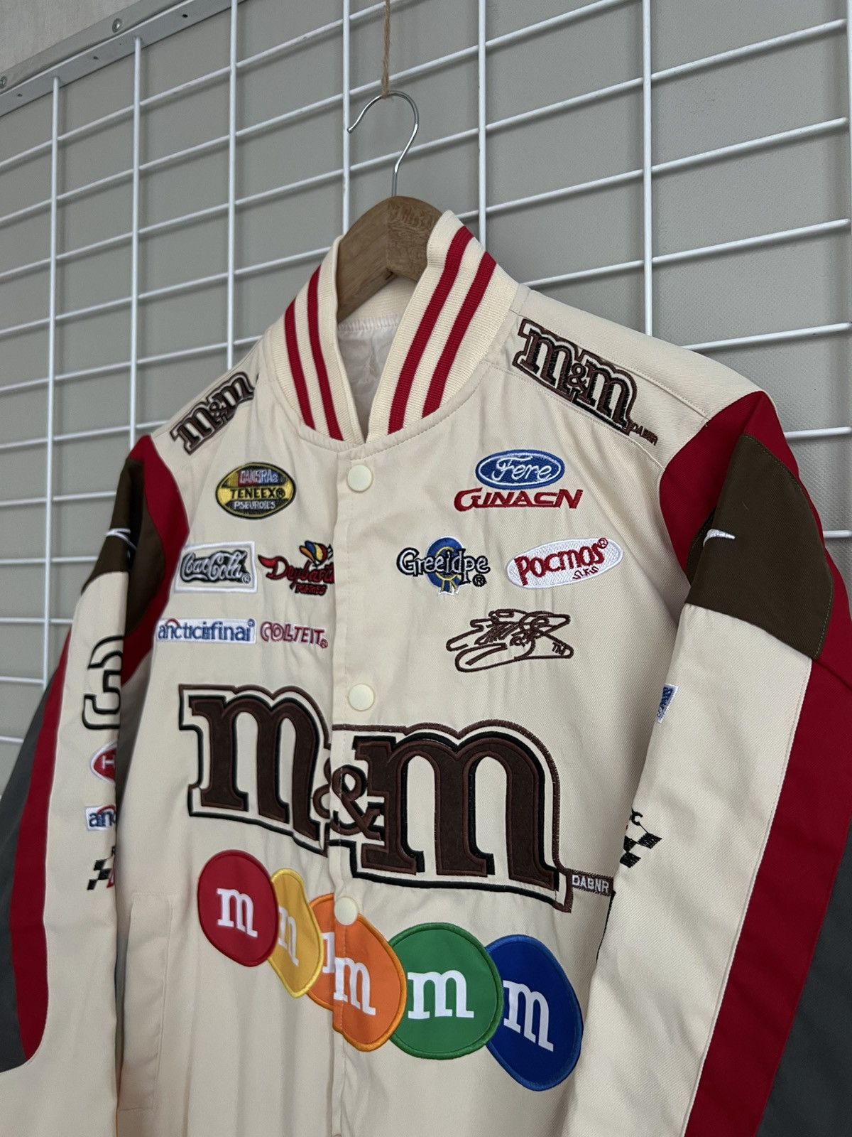 Other M&M Nascar Racing Jacket Mens Size M Varsity Snap Bomber Size US M / EU 48-50 / 2 - 4 Thumbnail