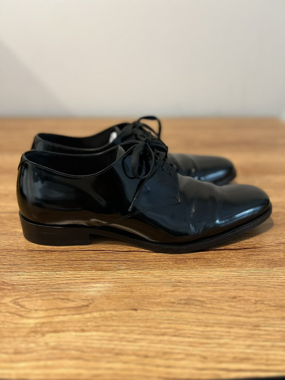 White Faux Leather Dress Shoes Saint Laurent Dress Shoes Hedi Slimane