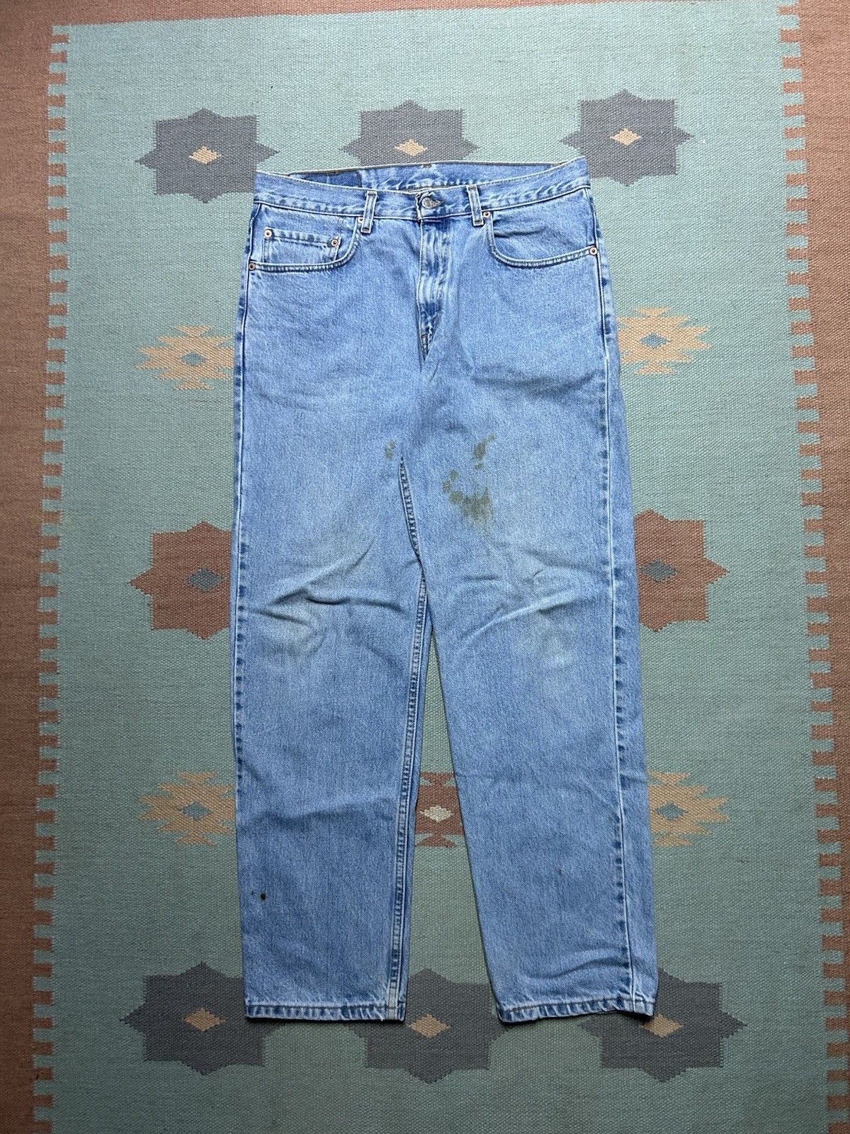 Vintage Vtg 90s Levi’s 550 jeans relaxed skater USA light wash 33x32 Size US 33 - 1 Thumbnail