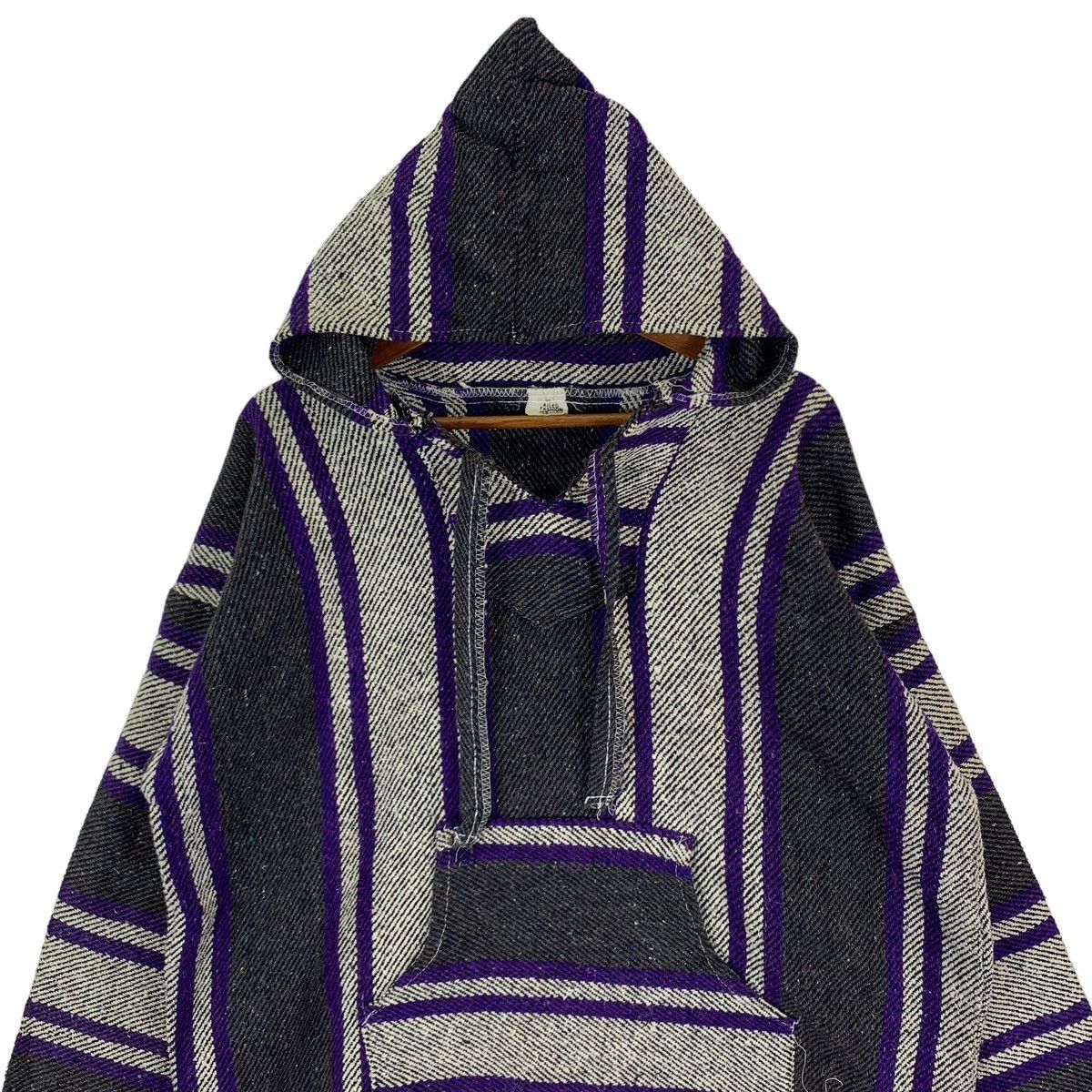 Handmade × Vintage VINTAGE MEXICAN TRADITIONAL BAJA HANDMADE KNIT HOOD SWEATER Size US M / EU 48-50 / 2 - 4 Thumbnail