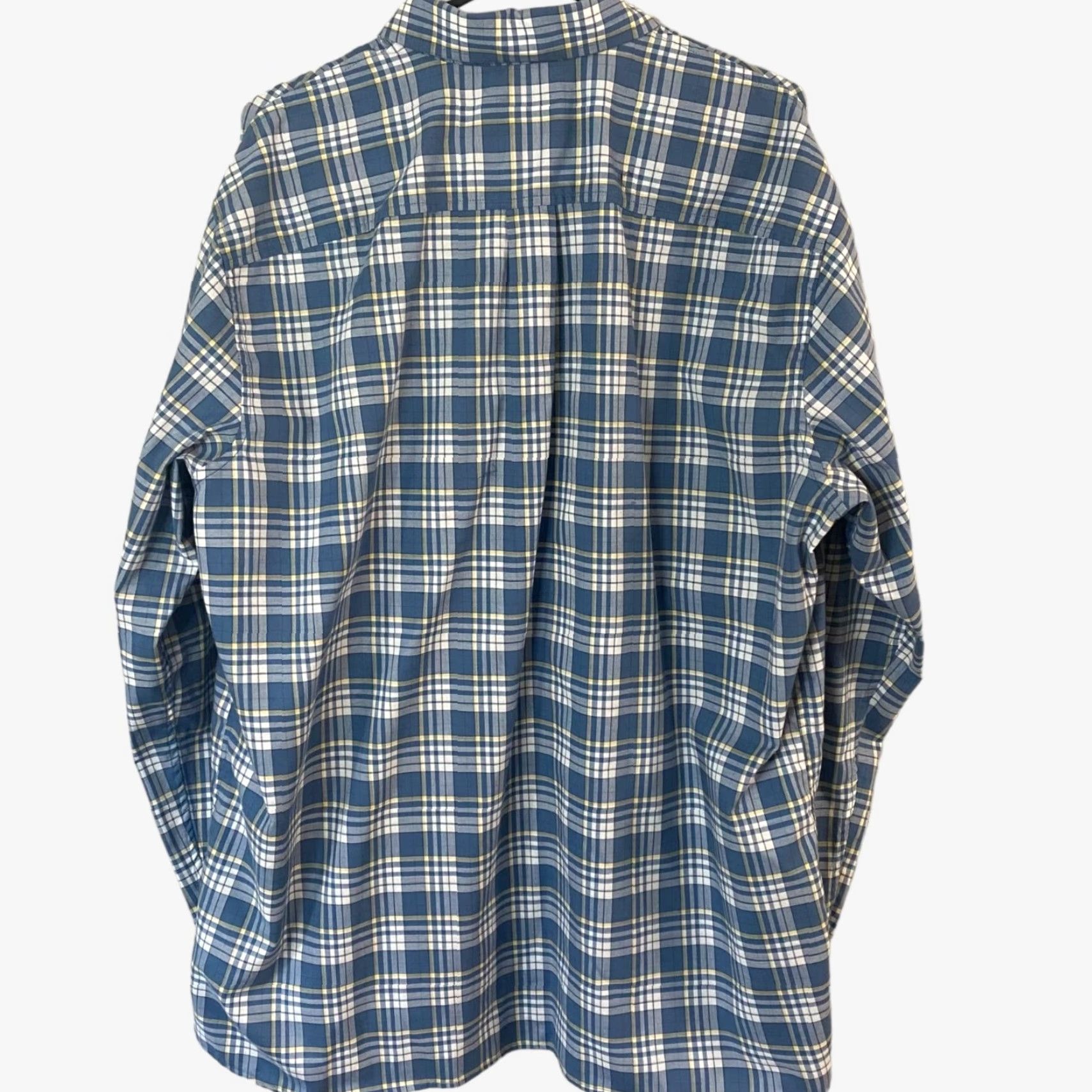 Vintage L.L. Bean Shirt XLT Tall Long Sleeve Traditional Blue Plaid Button Down Mens Size US XL / EU 56 / 4 - 3 Thumbnail