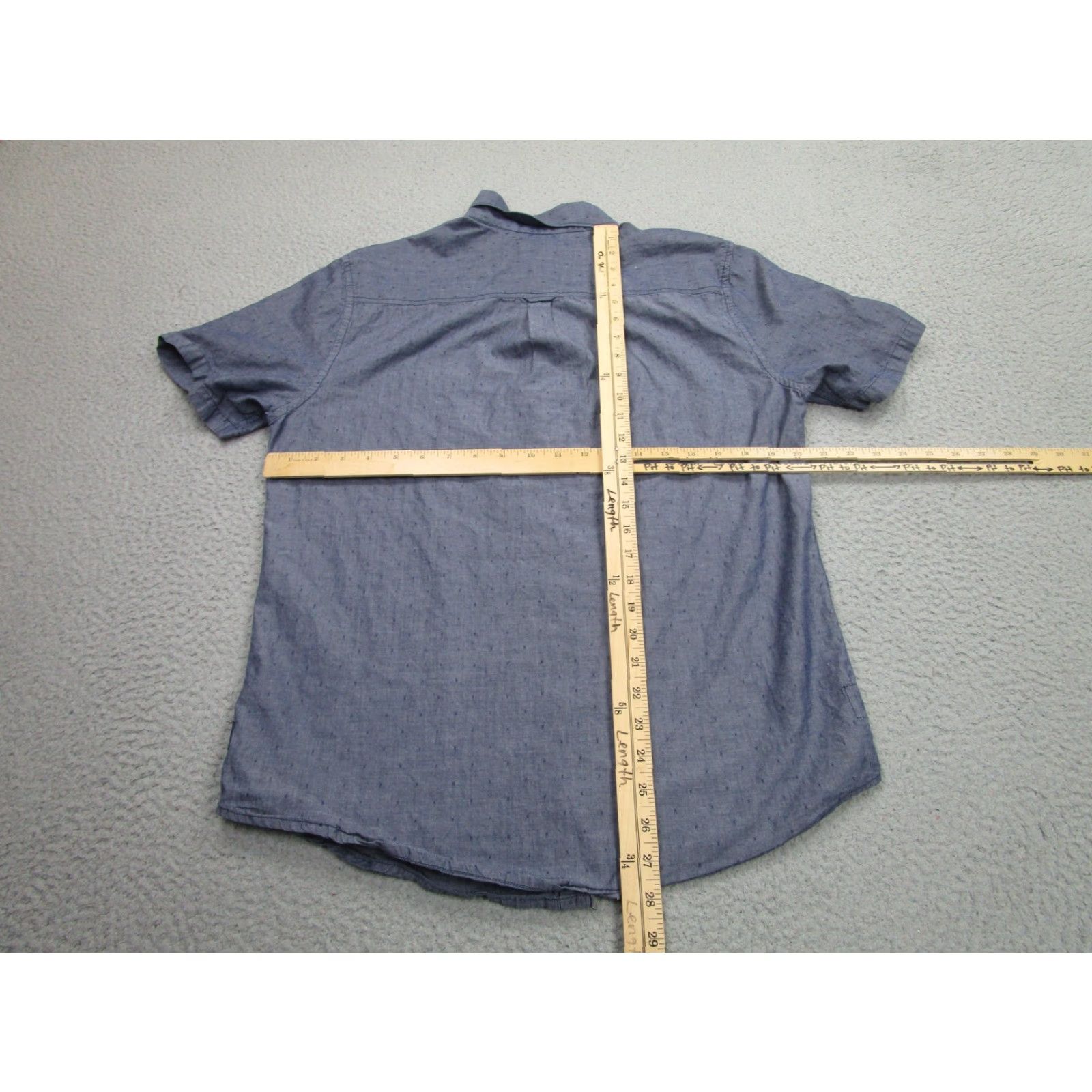Roark Roark Revival Shirt Mens Medium Blue Chambray Short Sleeve Button Front Casual Size US M / EU 48-50 / 2 - 7 Thumbnail