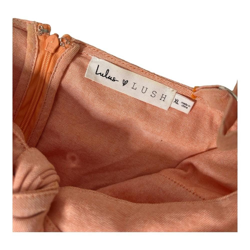 Lulus Lulus Ain't No Other Coral Chambray Dress XL Size XL / US 12-14 / IT 48-50 - 8 Thumbnail