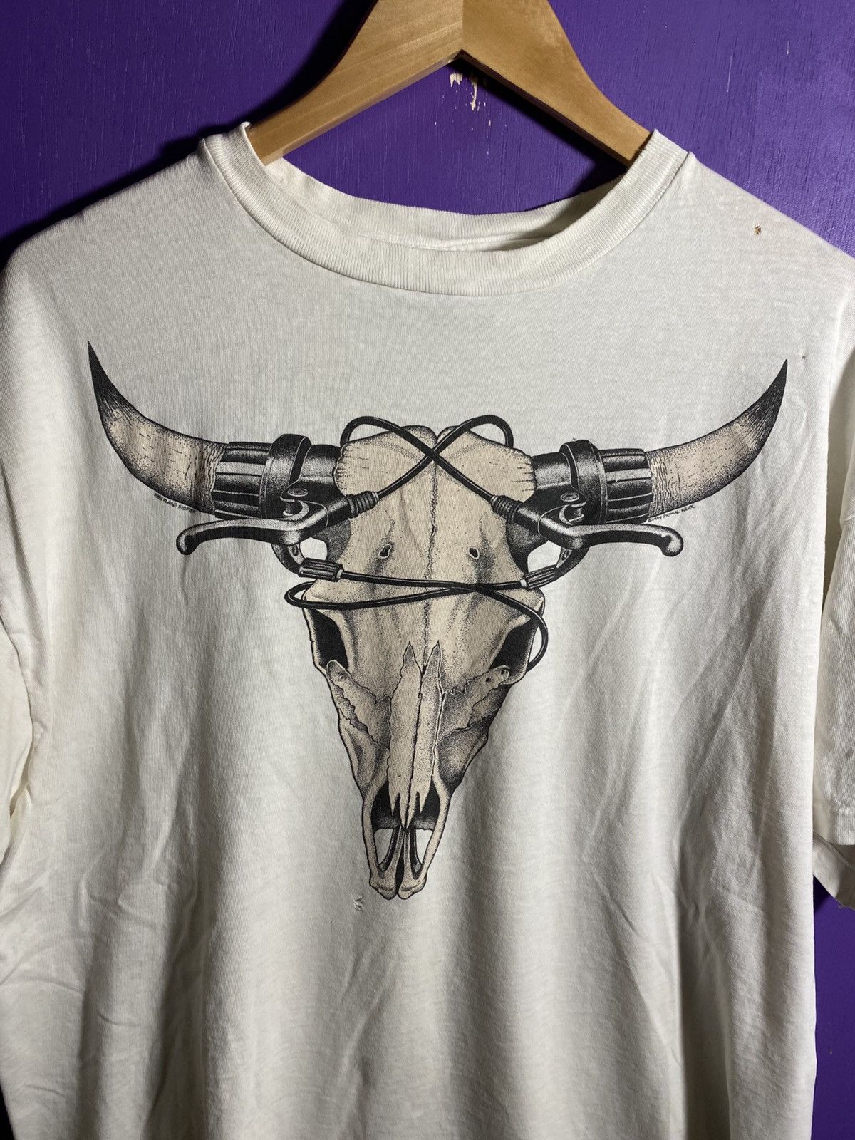 Other Vintage 90s Cow skull primal wear biker tee Size US XL / EU 56 / 4 - 3 Thumbnail