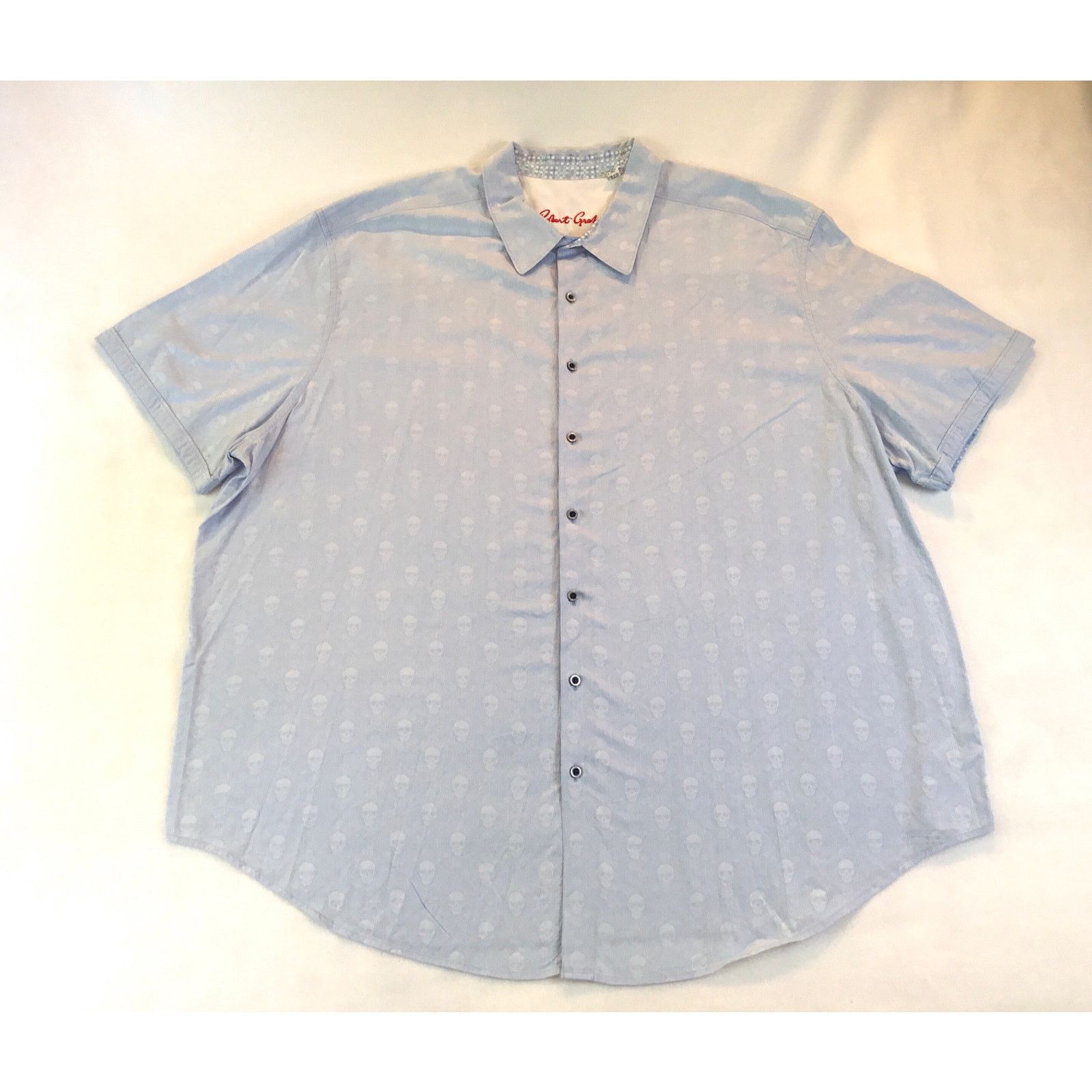Robert Graham Robert Graham 4XL Blue Shirt Skulls Short Sleeve 4XLarge Size US XXL / EU 58 / 5 - 1 Thumbnail