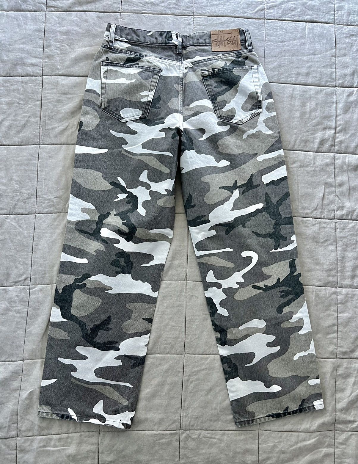 Streetwear × Stussy × Vintage Stussy Snow Camo Big Ol Denim