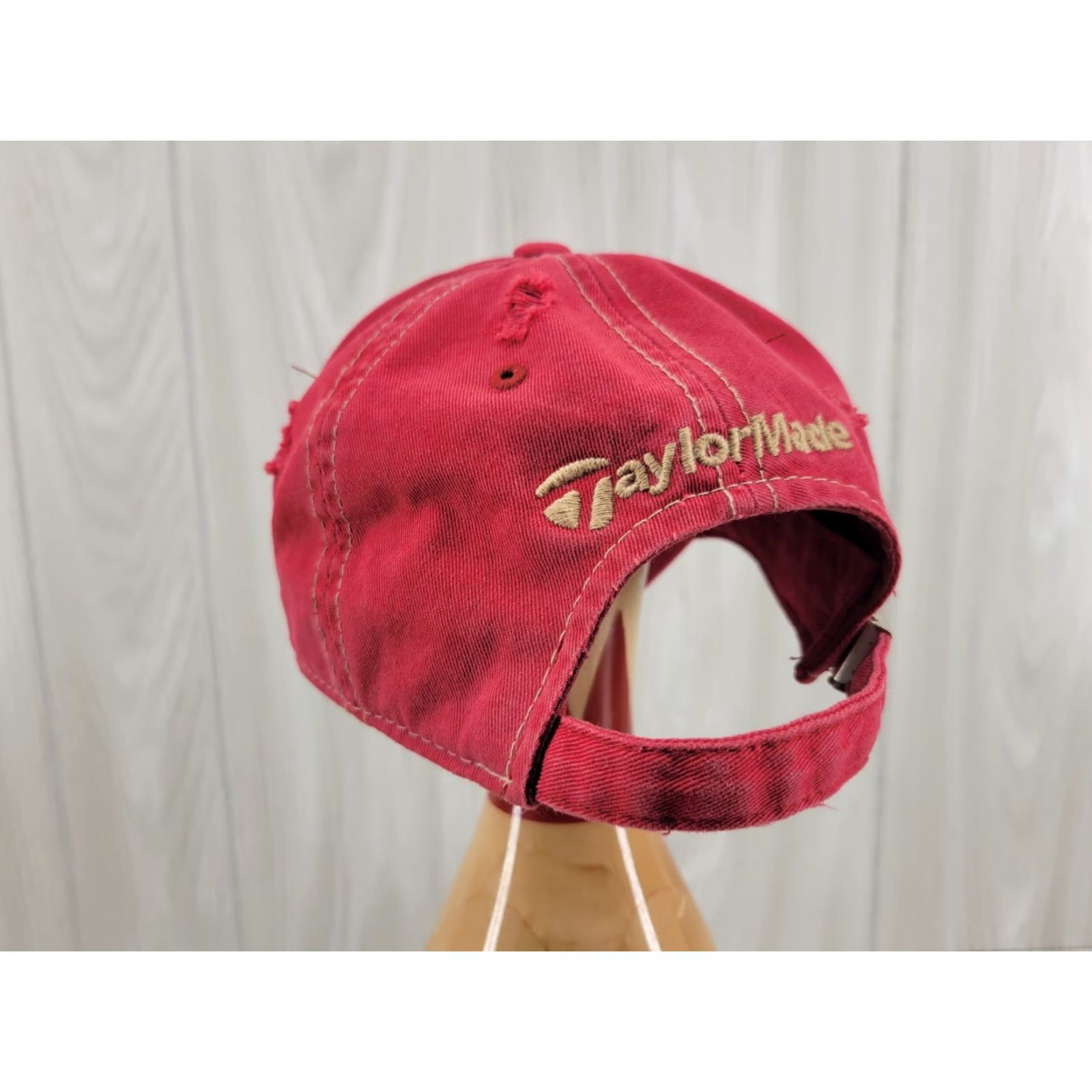 TaylorMade TaylorMade Tmax Gear Golf Hat Red Distressed Adjustable Men Baseball Cap Red Distressed Men Size ONE SIZE - 6 Thumbnail
