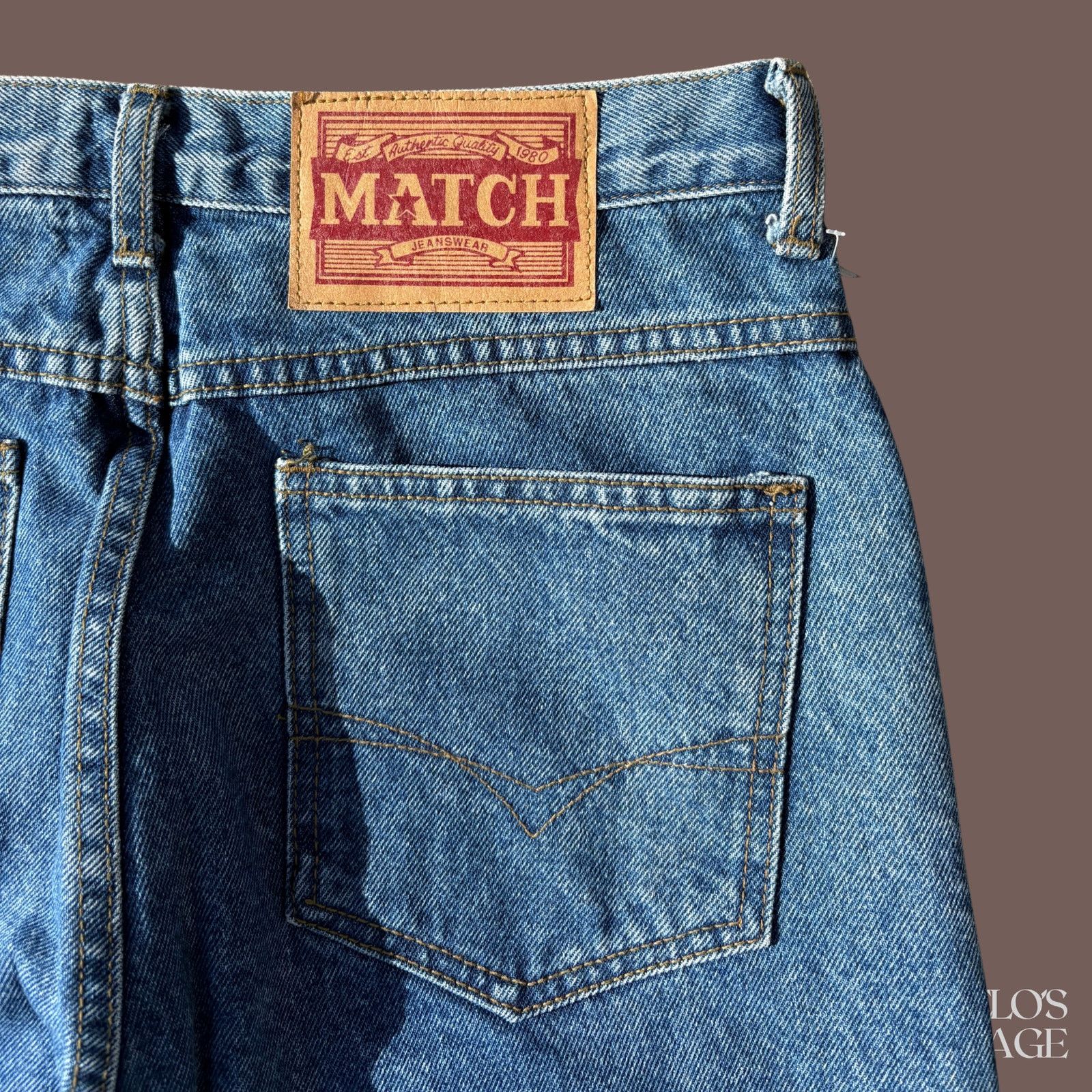 Vintage VTG Mom Jeans | Match Blue Denim | 90s Classic Size 34" / US 12 / IT 48 - 4 Thumbnail